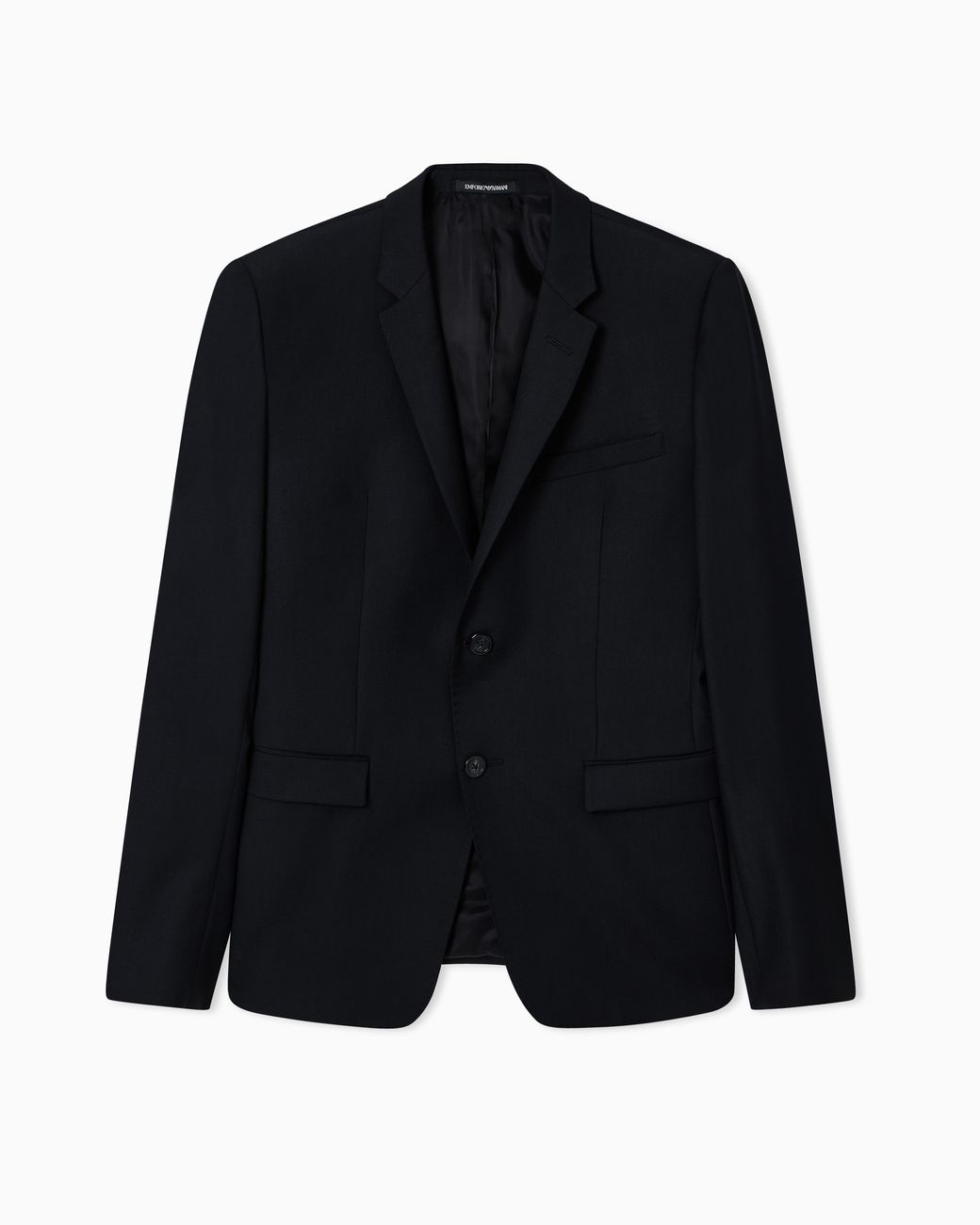Emporio Armani Black Worsted Single-Breasted Jacket for men
