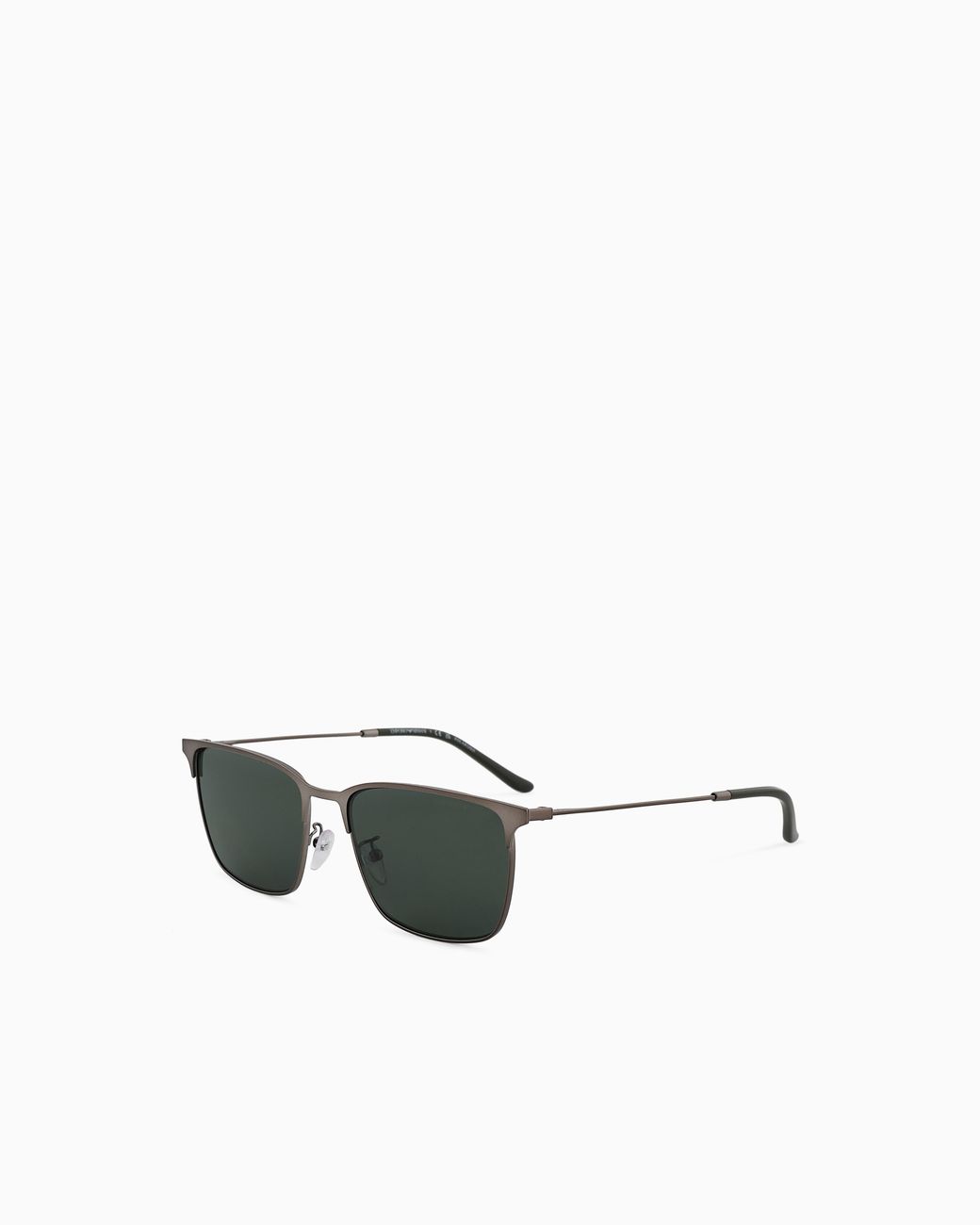 Emporio Armani Green Asian Fit Rectangular Sunglasses for men