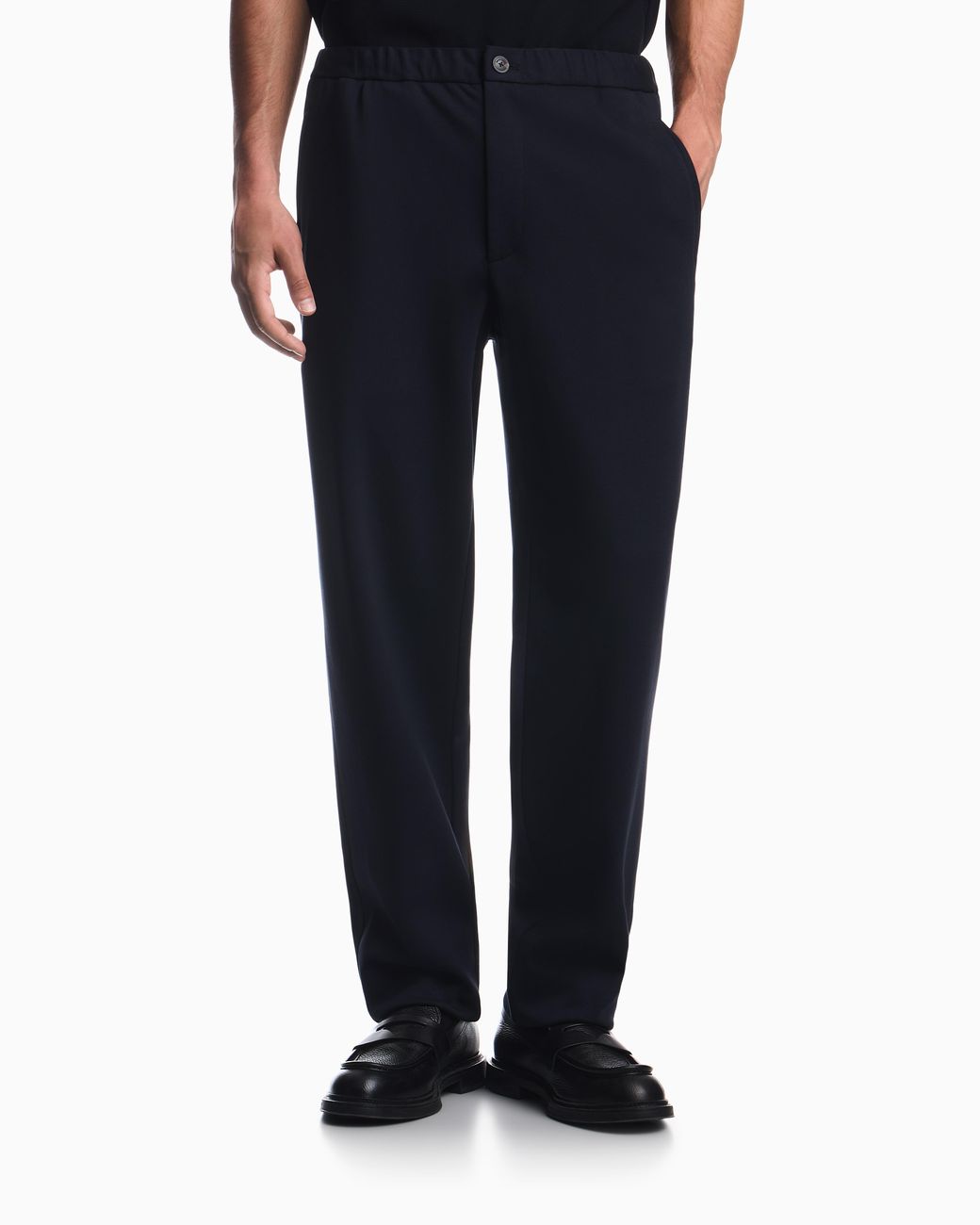 Emporio Armani Blue Jersey Pants for men