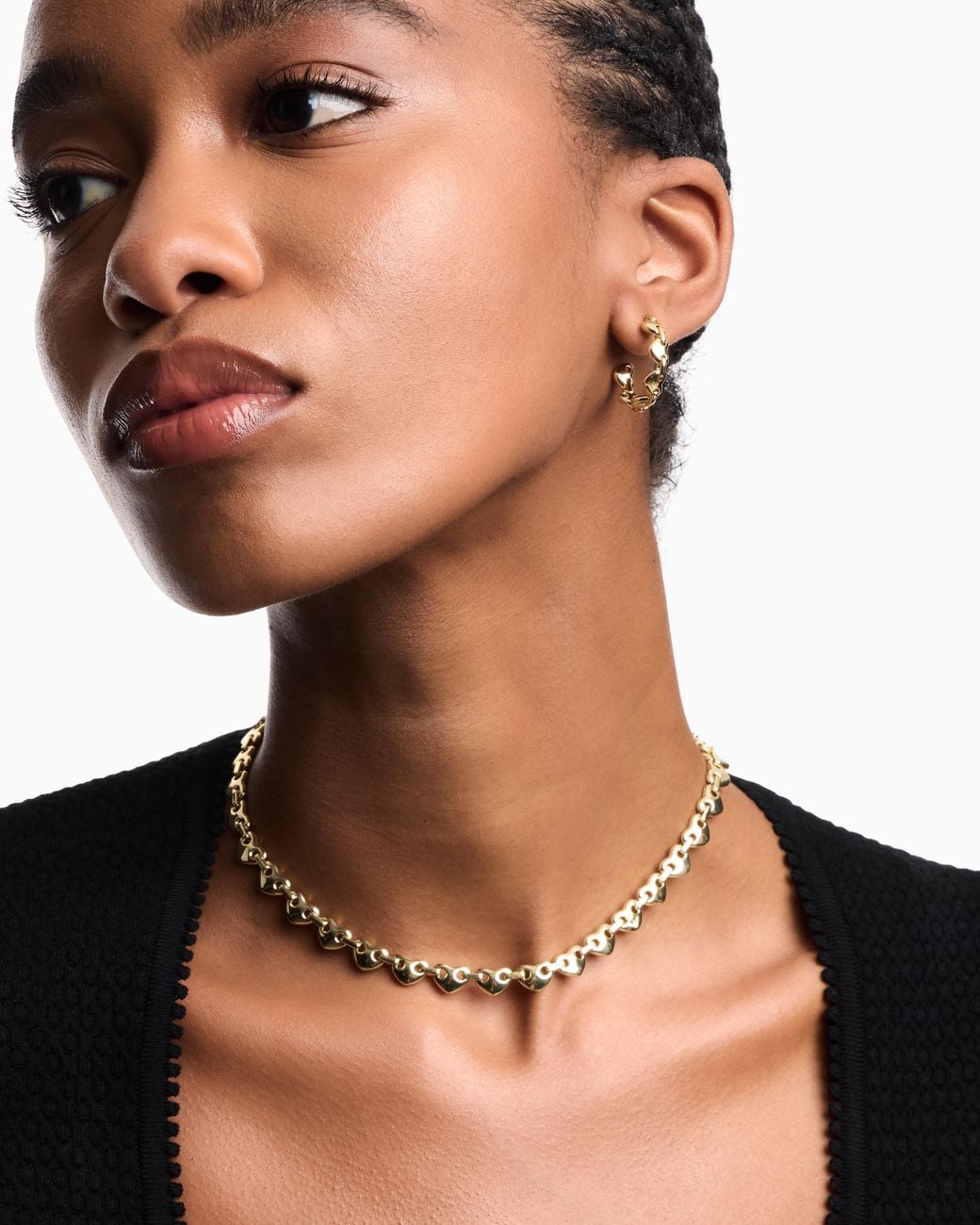Emporio Armani Natural Heart Chain Necklace