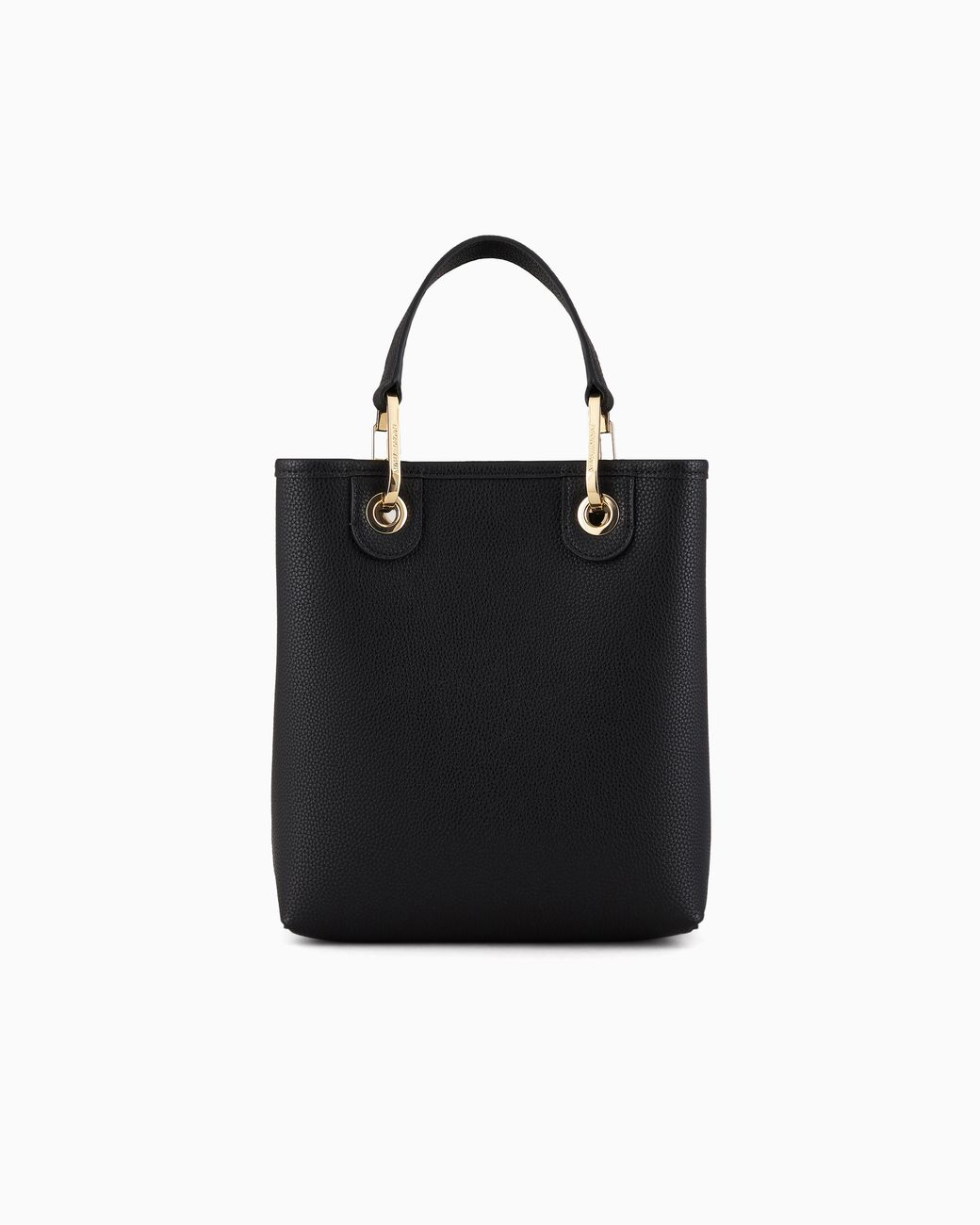 Emporio Armani Black Deer-Print Myea Vertical Shopper Bag
