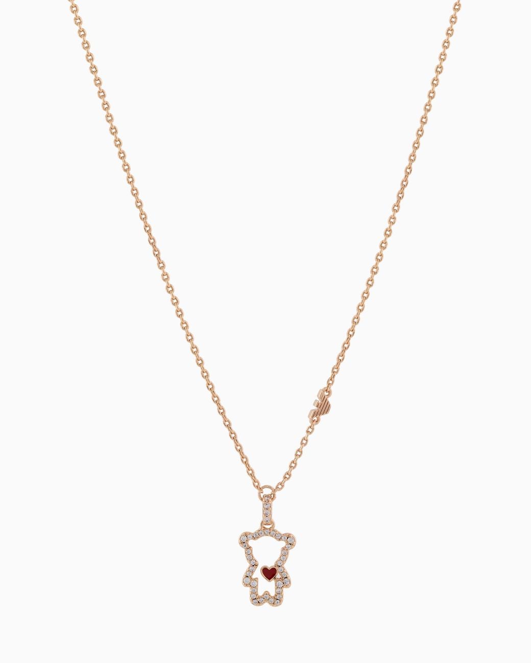 Emporio Armani Metallic 14K Rose-Plated Brass Pendant Necklace