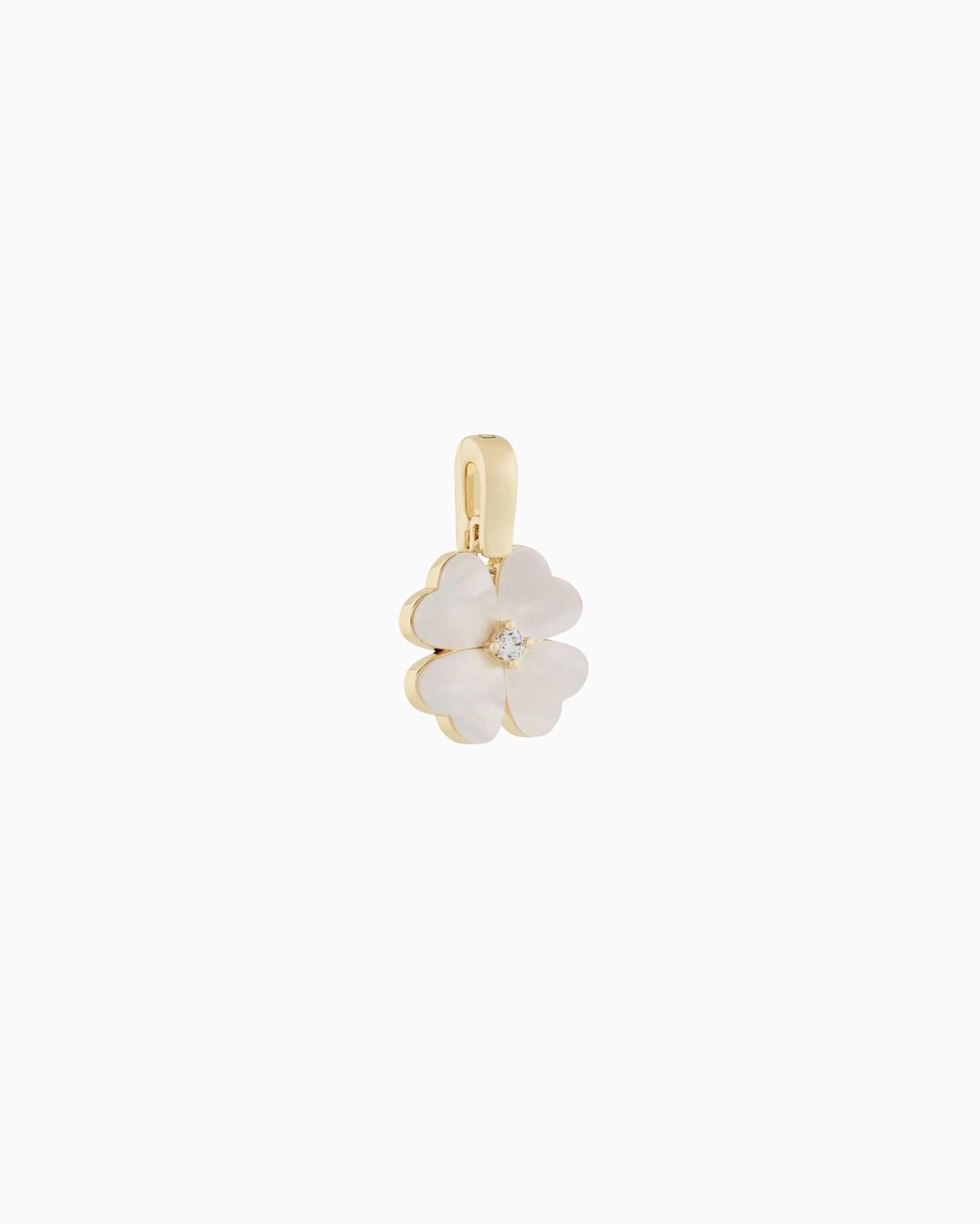 Emporio Armani White Mother Of Pearl Clover Charm