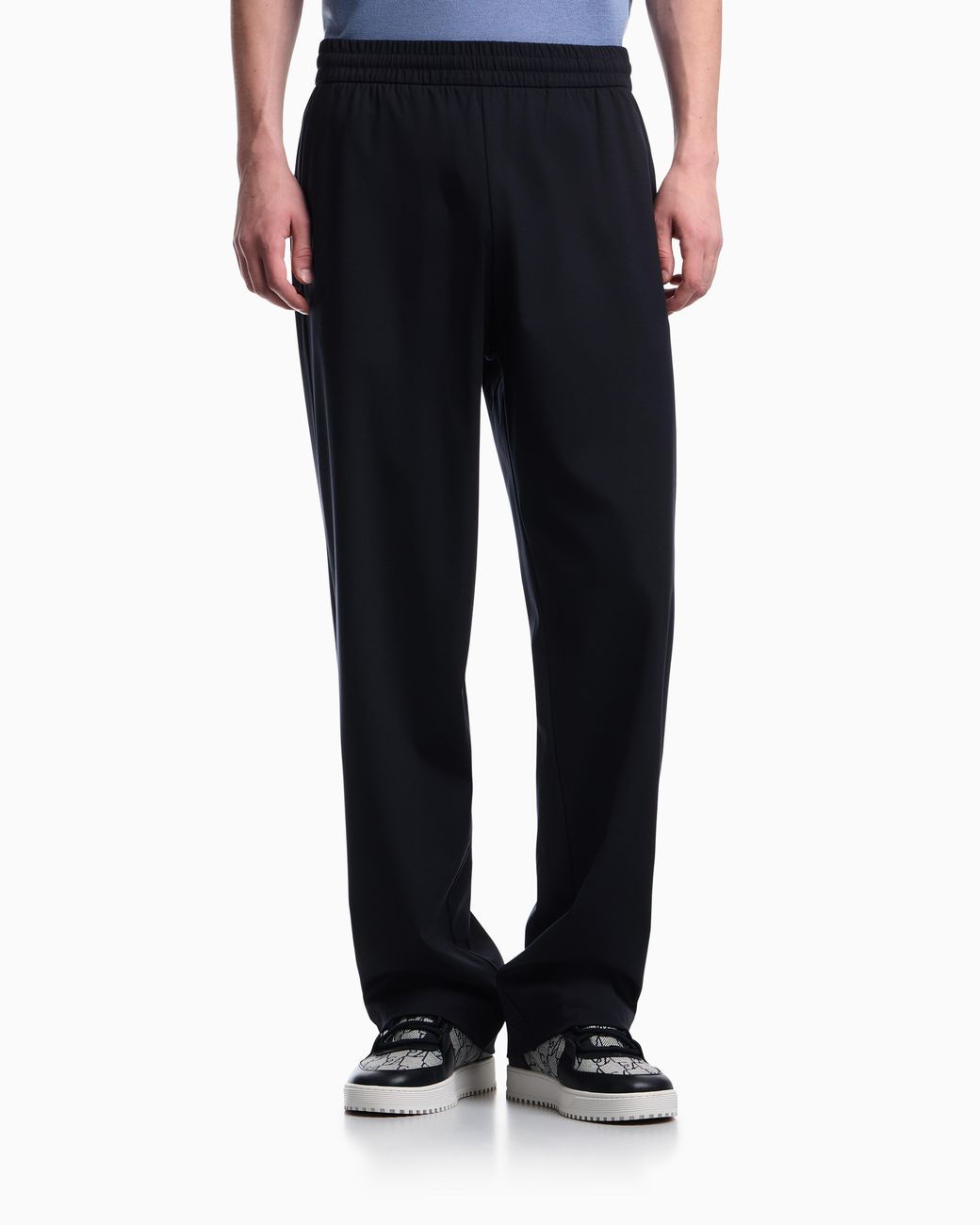 Emporio Armani Blue Trousers With Regular Fit for men