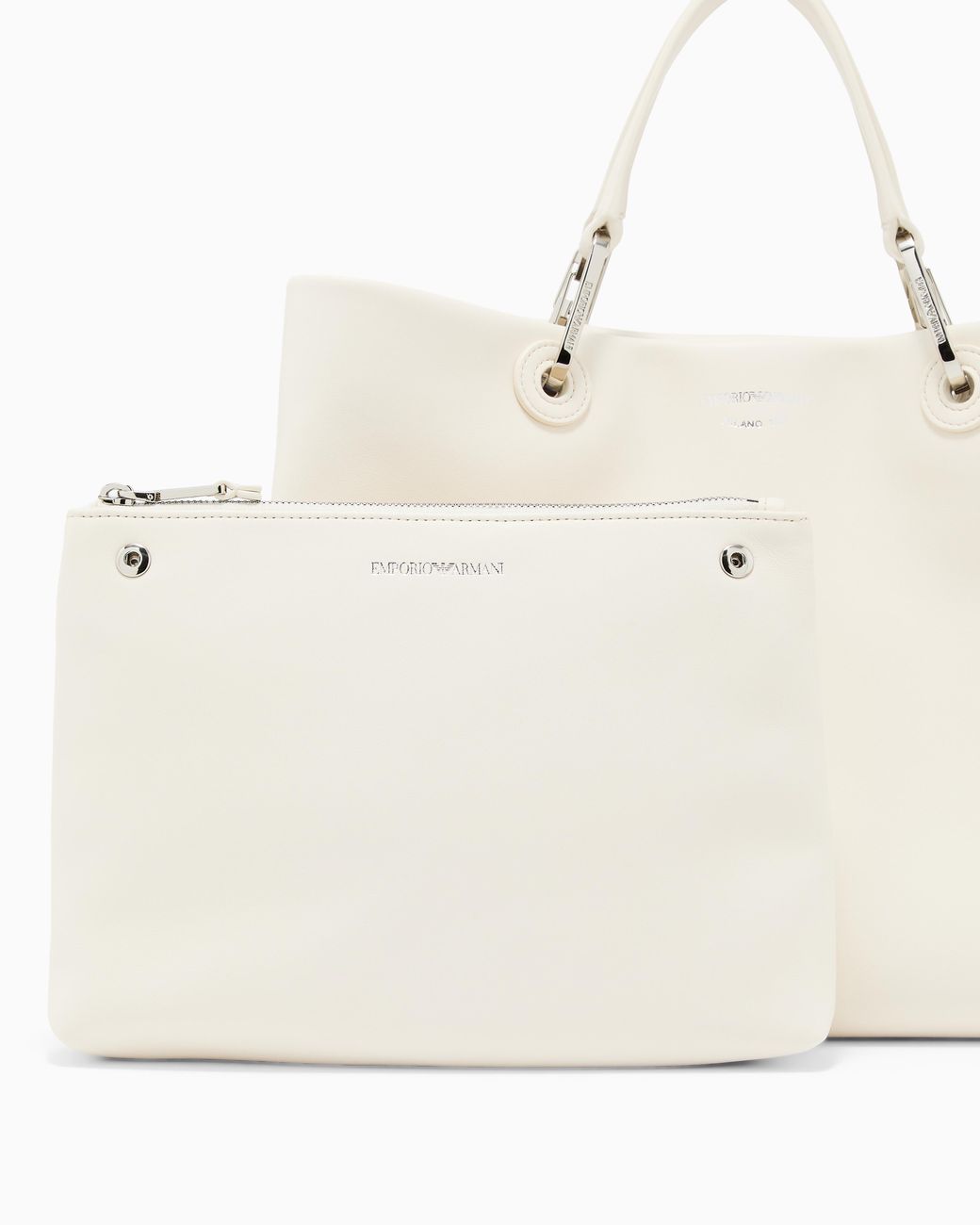 Emporio Armani White Shopper Bag