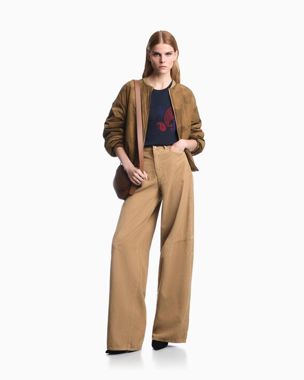 Emporio Armani Natural Five-Pocket Corduroy Pants Boteh Capsule