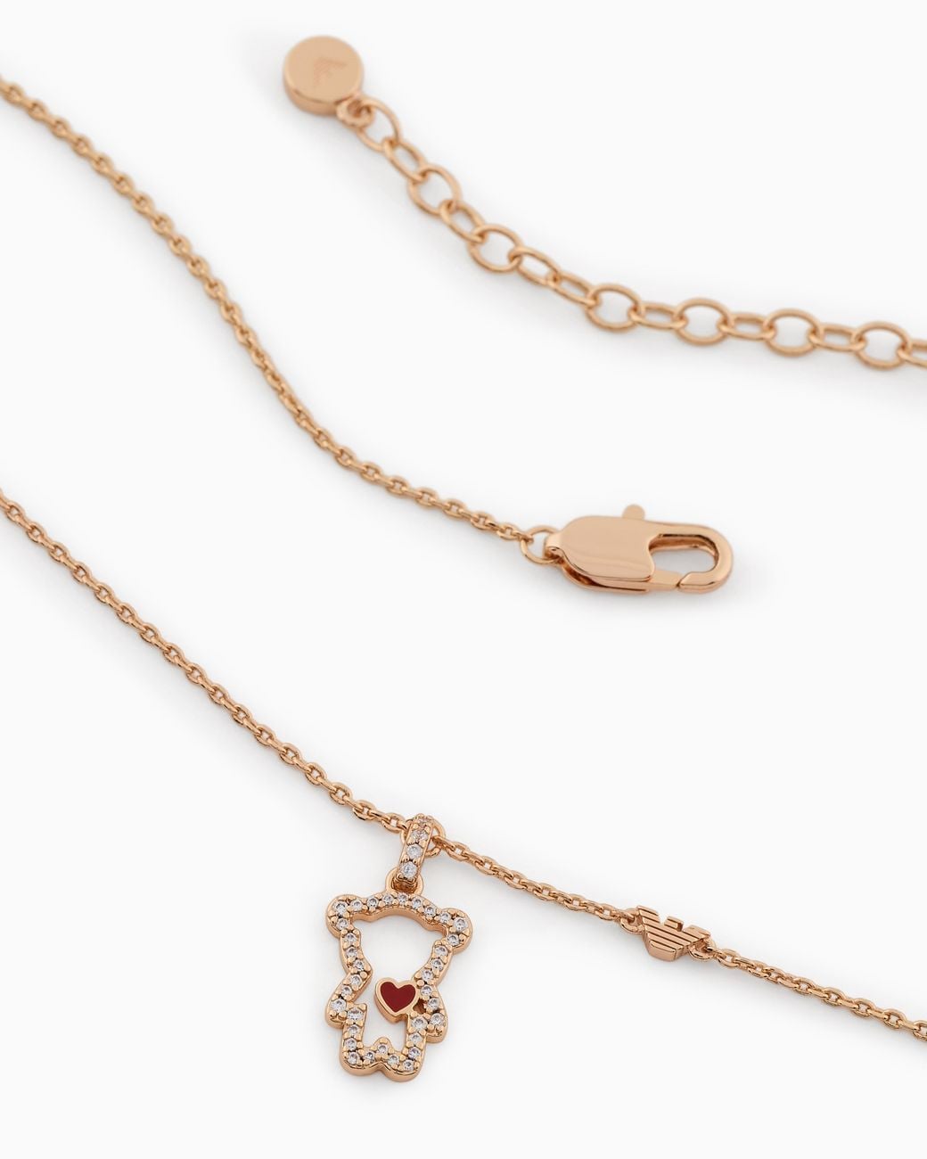 Emporio Armani Metallic 14K Rose-Plated Brass Pendant Necklace