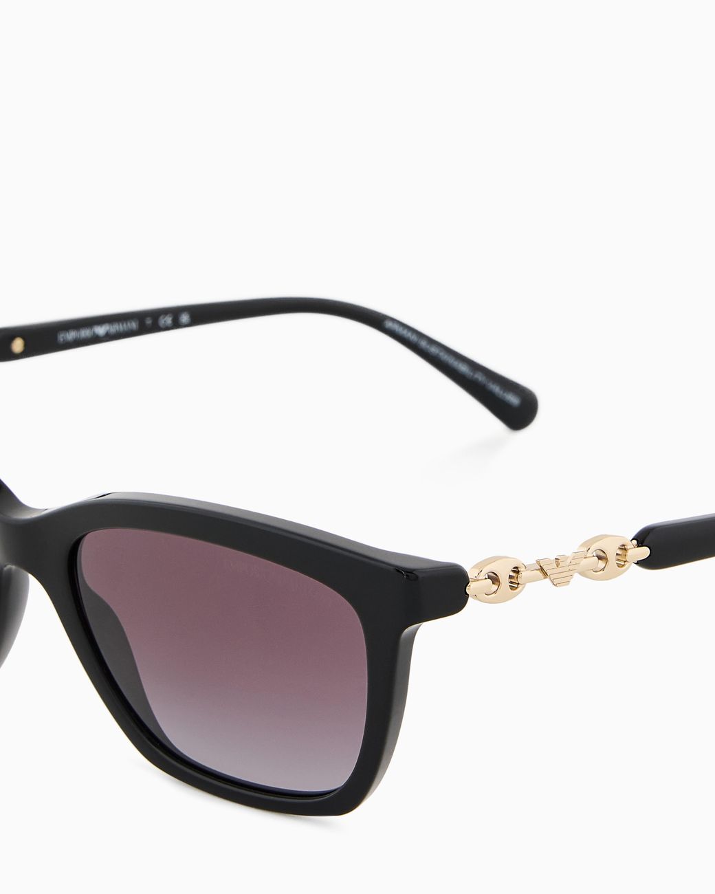 Emporio Armani Black Asian-Fit Cat-Eye Sunglasses