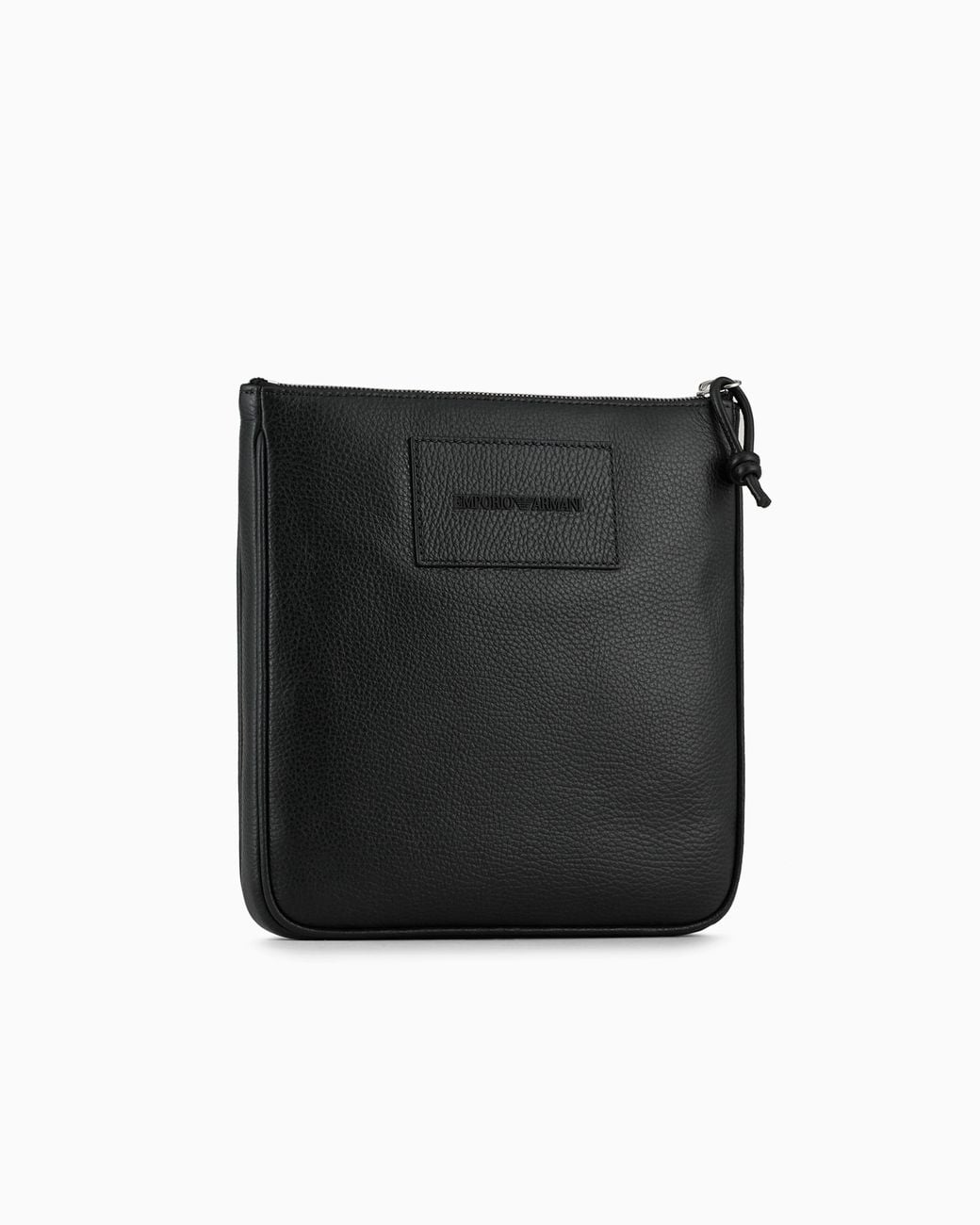 Emporio Armani Black Tumbled Shoulder Bag for men