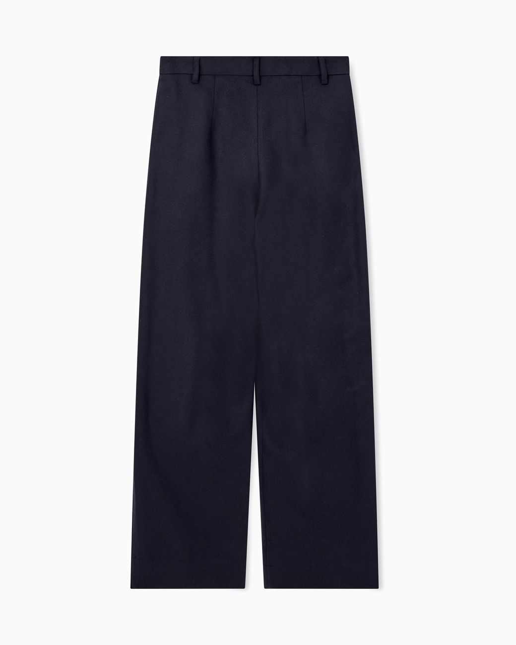 Emporio Armani Blue Pleated Wool Flannel Pants Signature Capsule