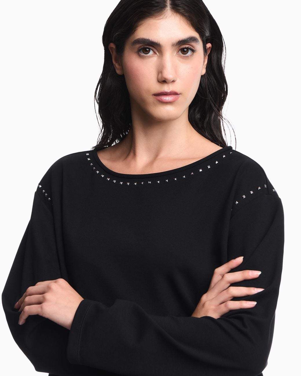 Emporio Armani Blue Punto Milano Sweater