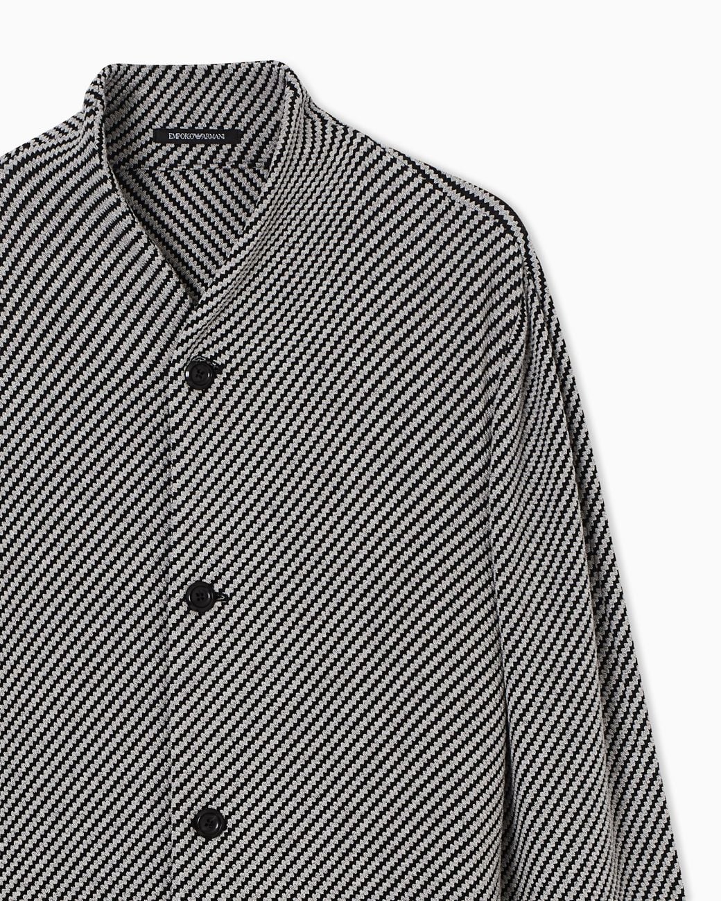 Emporio Armani Gray Icon Guru-Collar Jacket for men