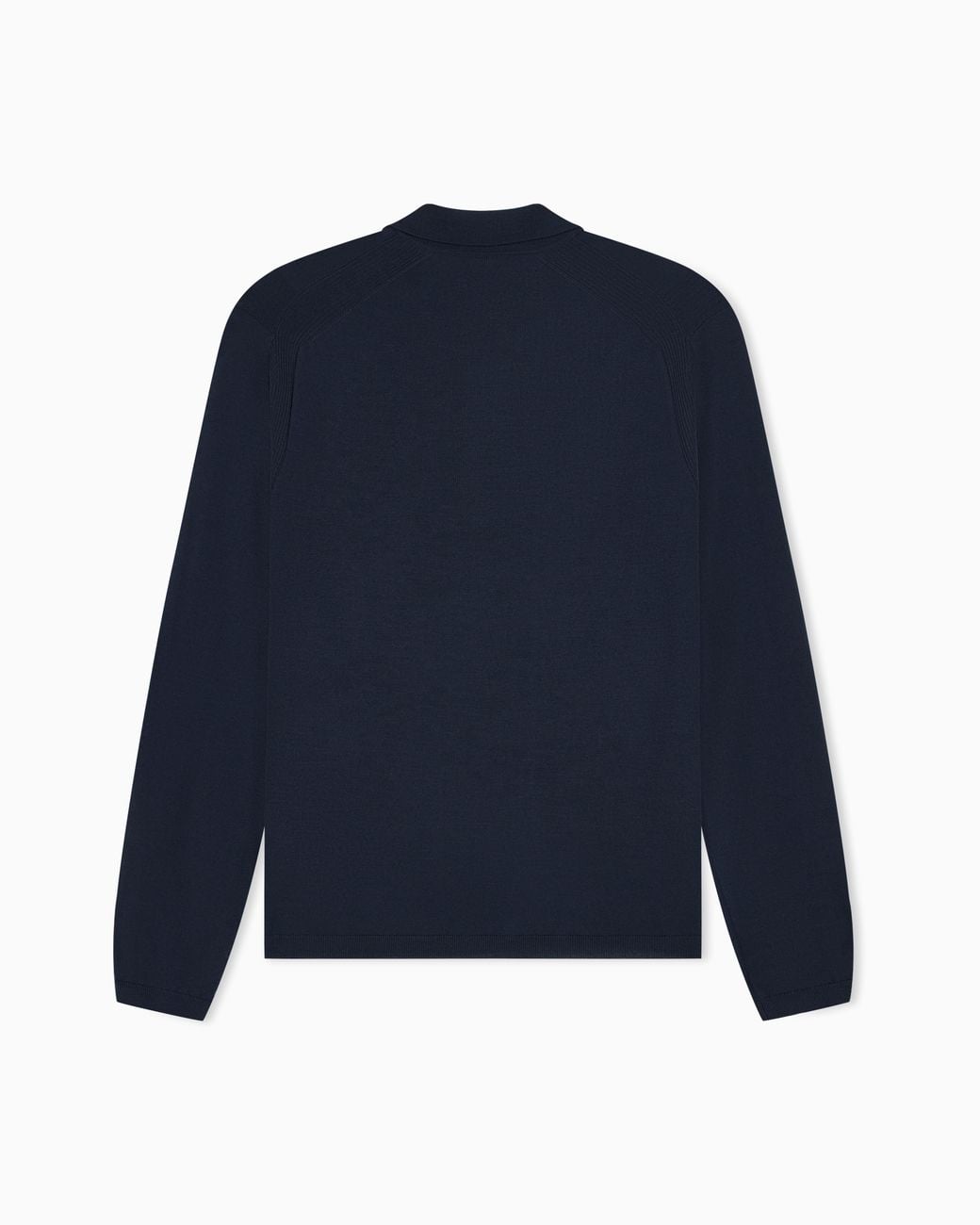 Emporio Armani Blue Shaved Virgin Wool Polo Neck Sweater for men
