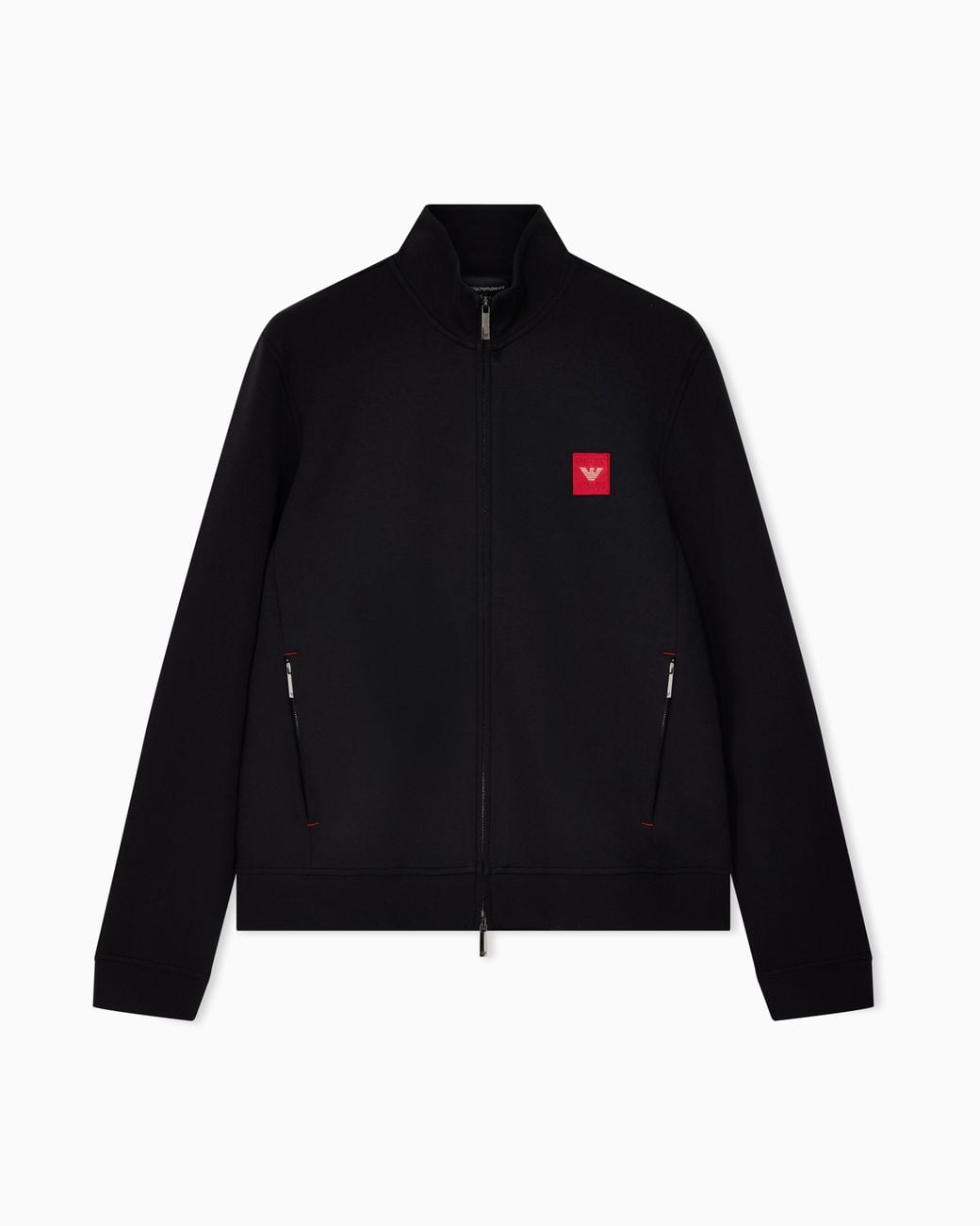 Emporio Armani Black Zip-Up Sweatshirts for men