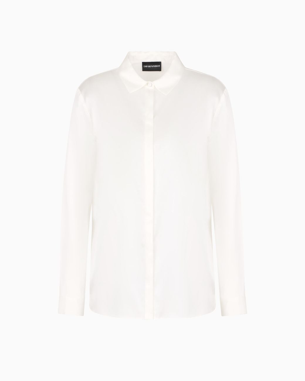 Emporio Armani White Silk Satin Shirt