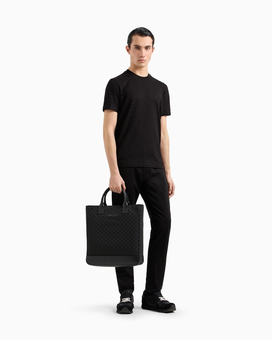 Emporio Armani Black Nylon Tote Bag for men