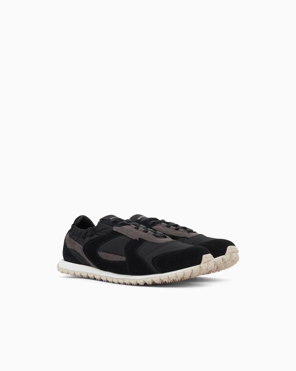 Emporio Armani Black Suede And Nylon Sneakers Hong Kong Capsule Collection for men