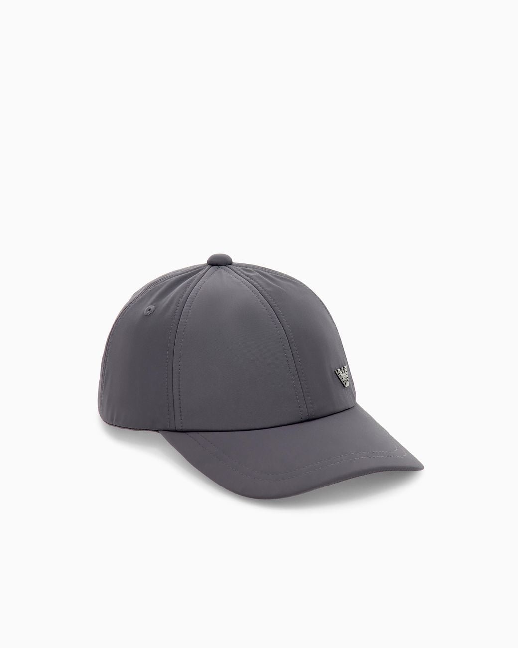 Emporio Armani Gray Six-Panel Baseball Cap With Cotton Lining And Curved Brim for men