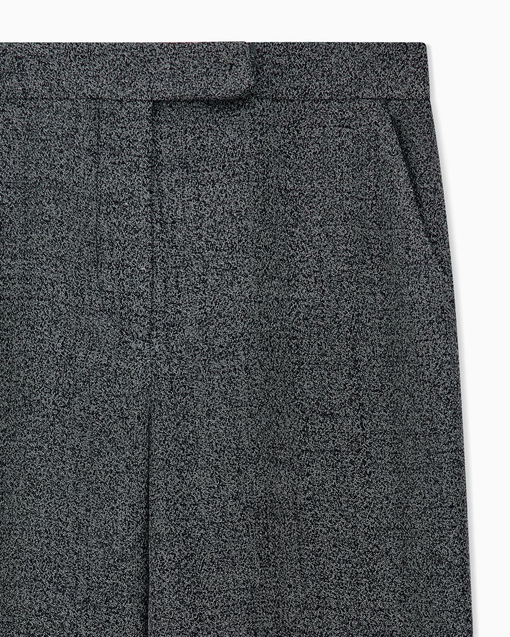 Emporio Armani Gray Mouliné Fabric Pants Signature Capsule