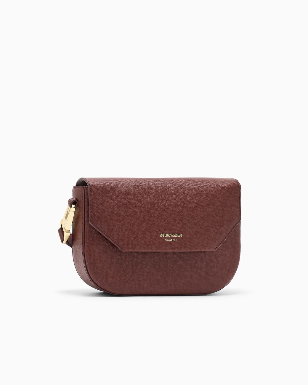 Emporio Armani Purple 1981 Leather Shoulder Bag