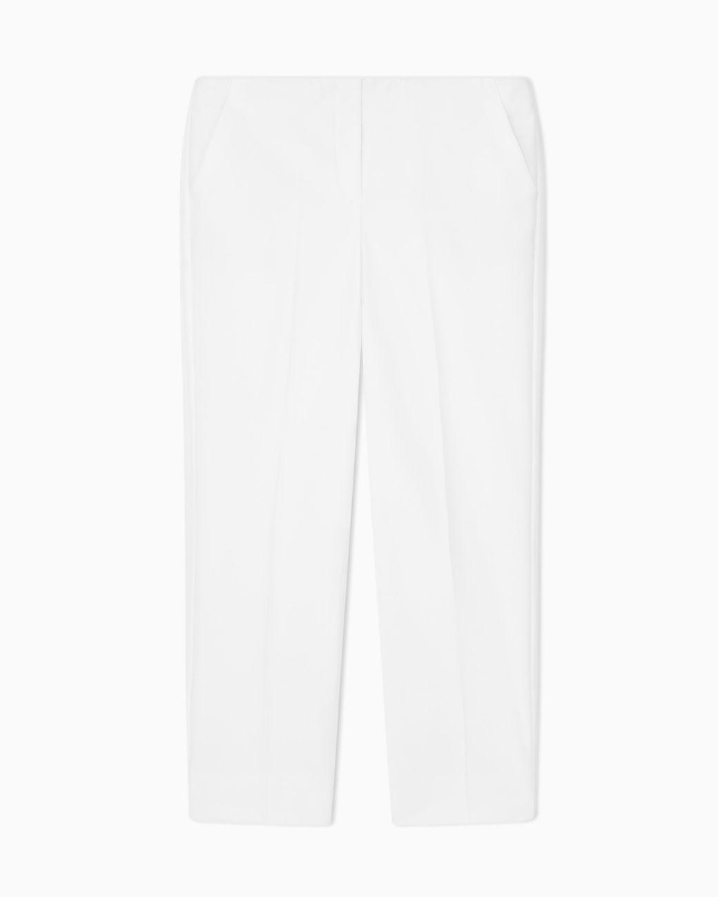 Emporio Armani White High-Waisted Trousers