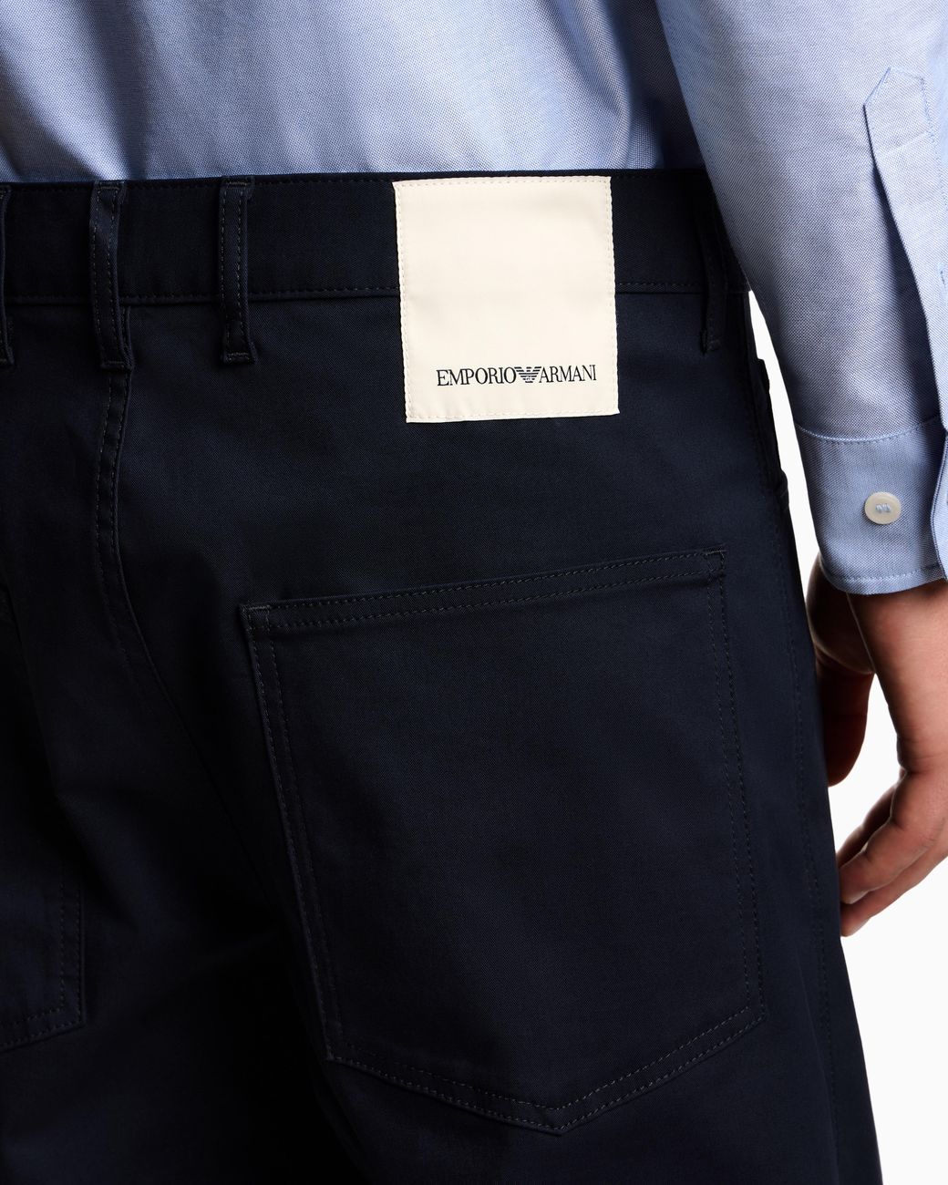 Emporio Armani Blue Five-Pocket Trousers for men