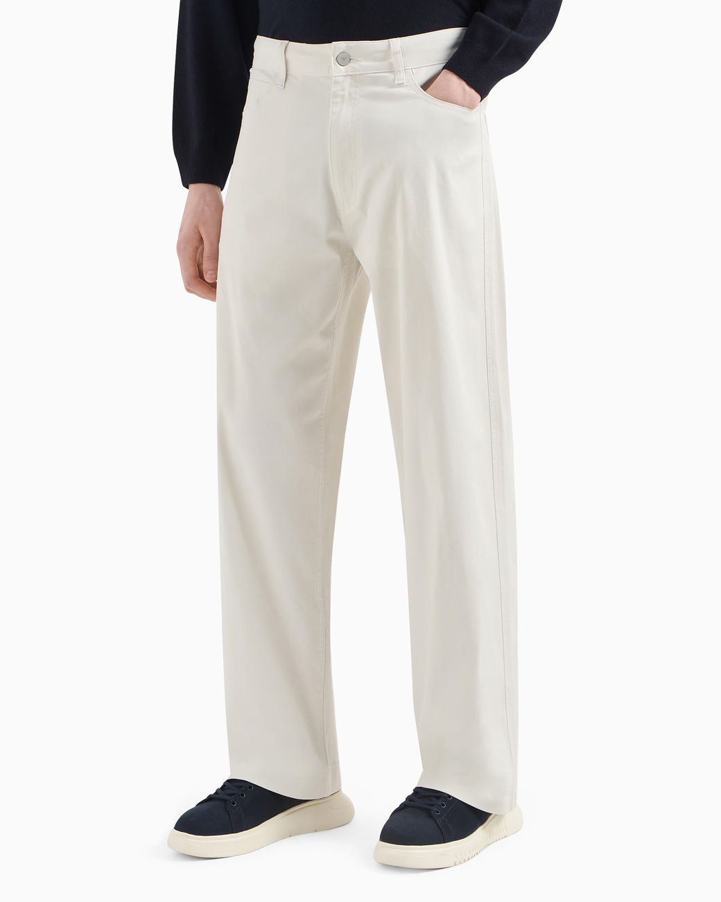 Emporio Armani White Five-Pocket Trousers for men