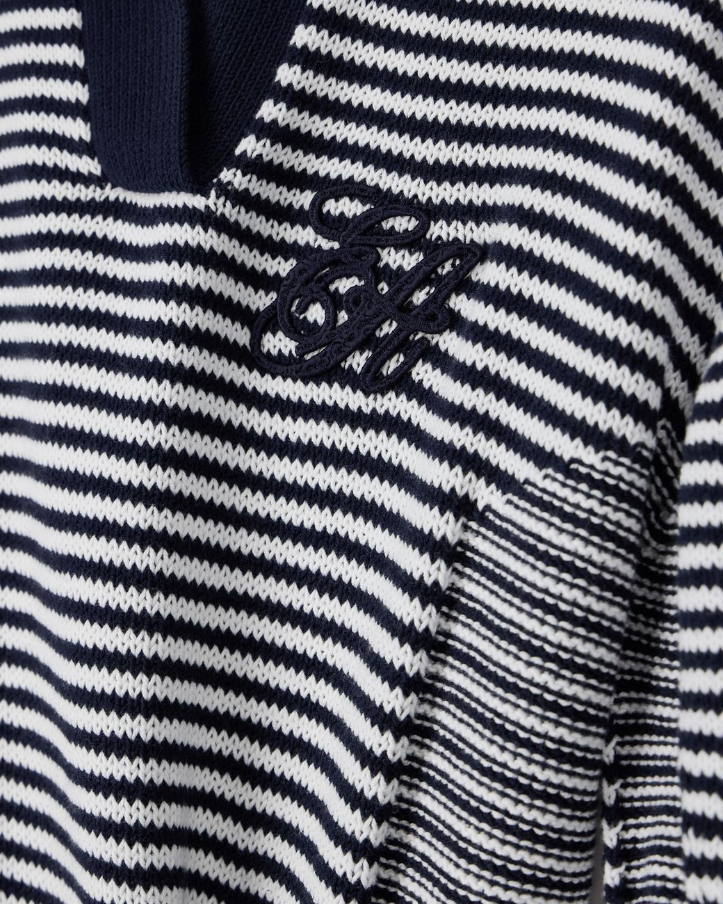 Emporio Armani Blue Striped Polo Collar Shirt Signature Capsule