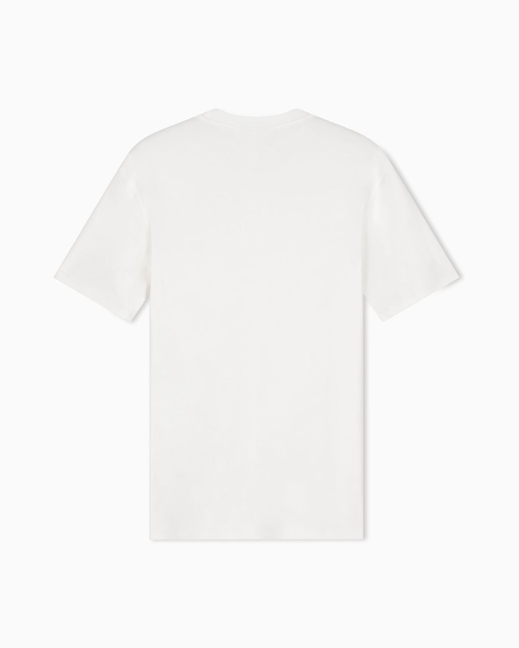 Emporio Armani White Plain-Knit Virgin Wool Jumper for men