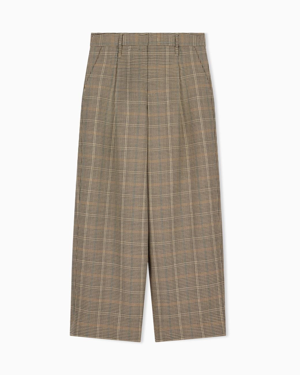 Emporio Armani Gray Wide-Leg Trousers for men