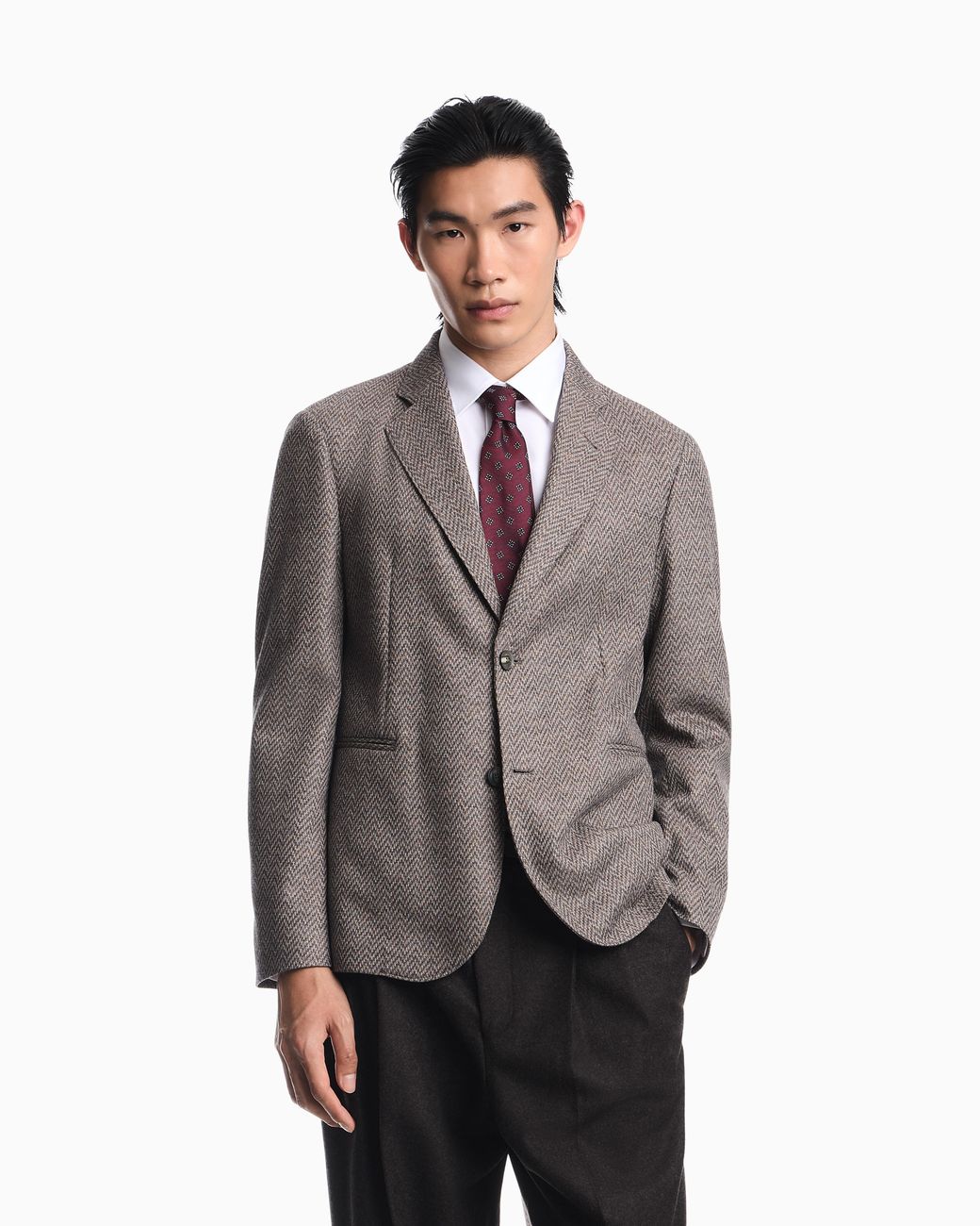 Emporio Armani Gray Unlined Blazer for men