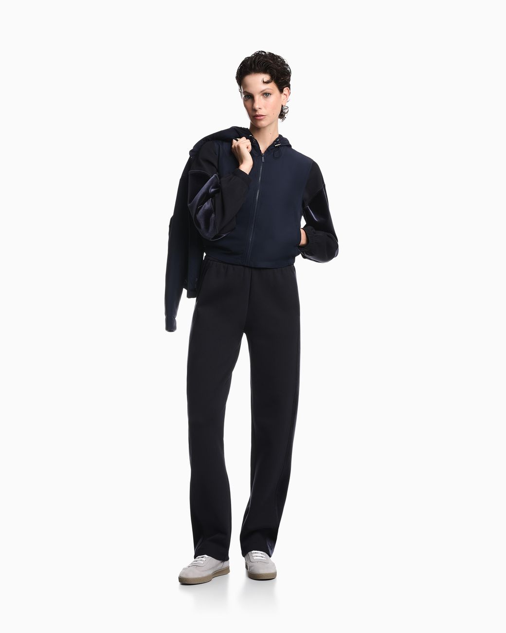 Emporio Armani Blue 2-In-1 Nylon Bistretch Travel Essential Jacket
