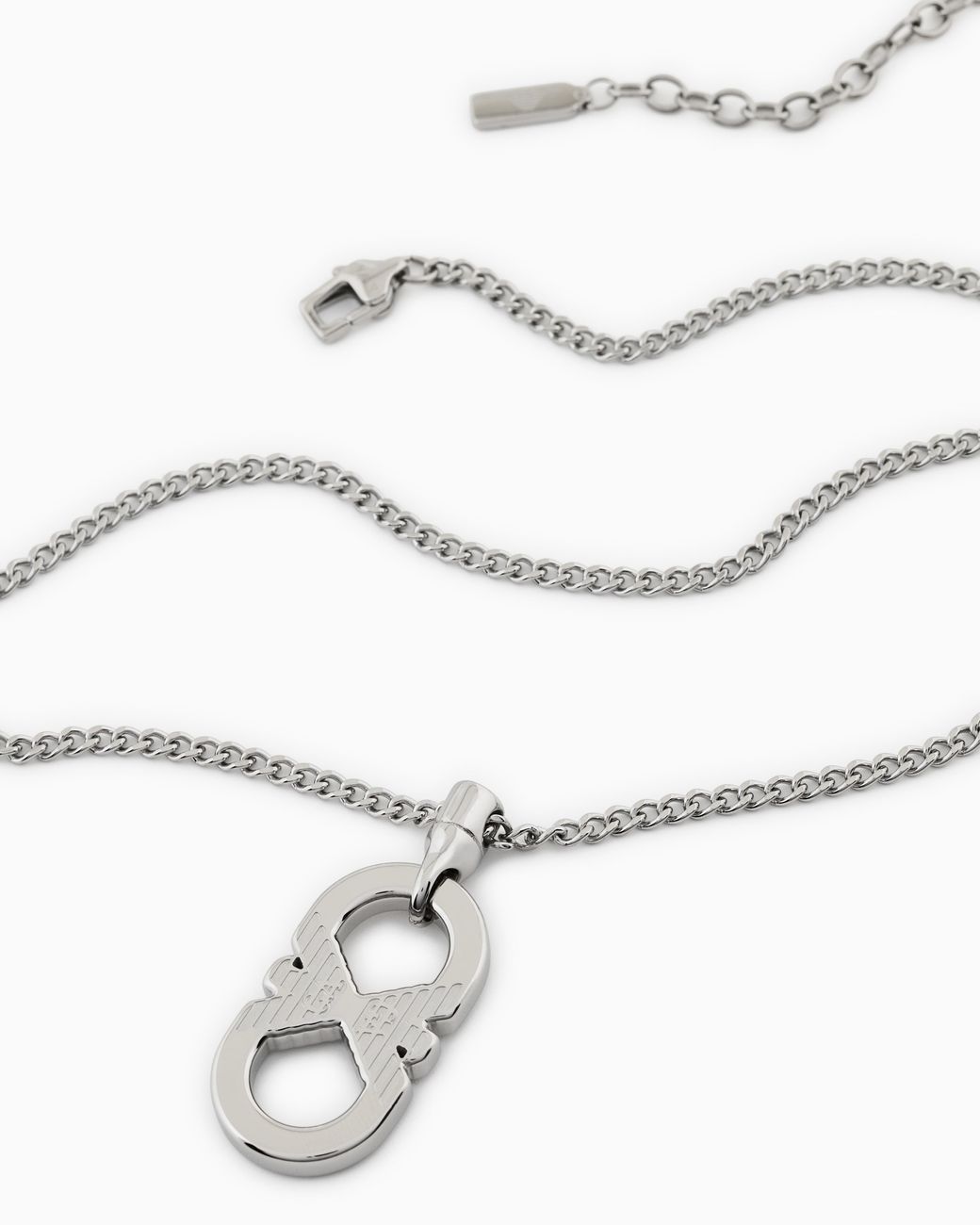 Emporio Armani Metallic Stainless Steel Pendant Necklace for men