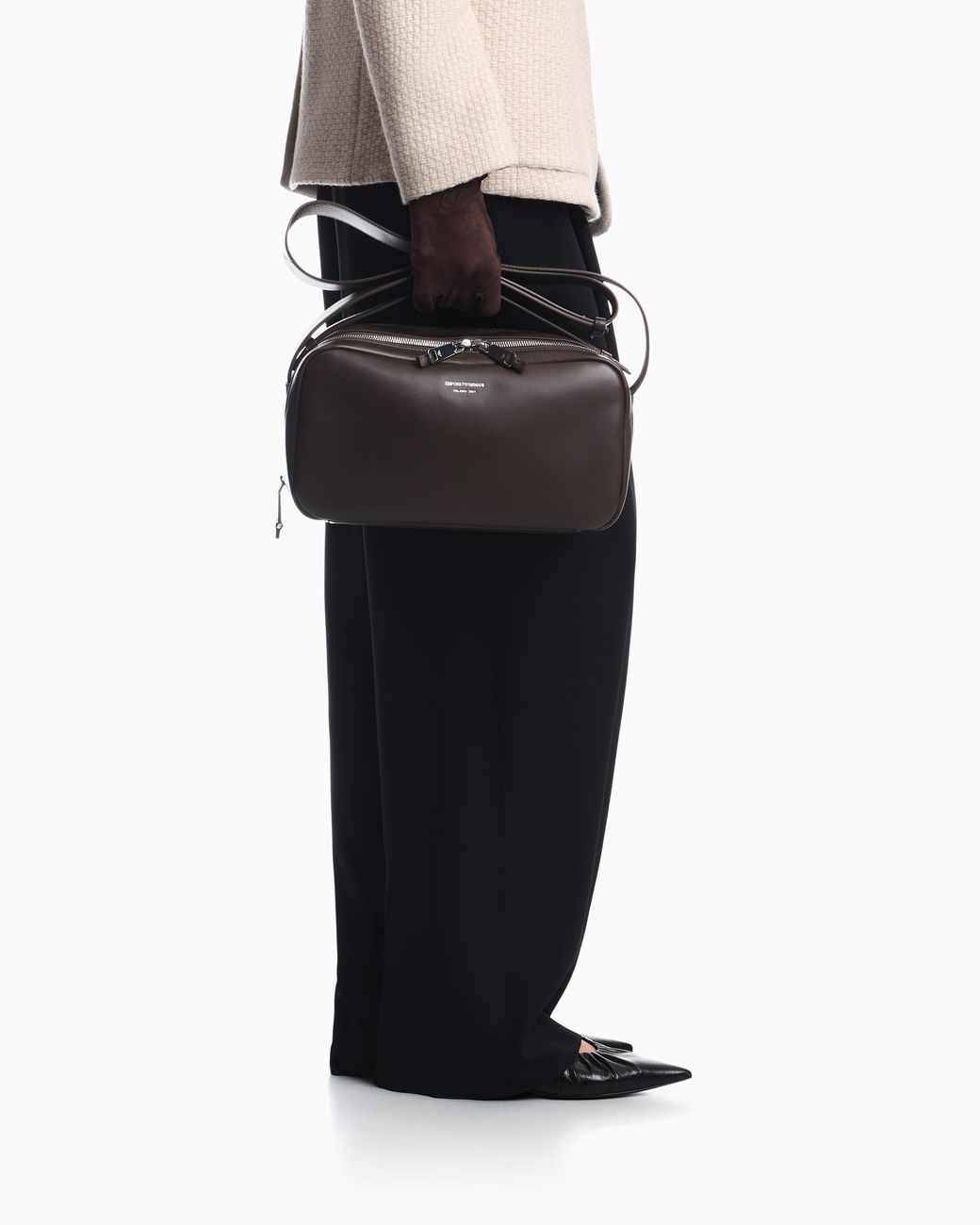 Emporio Armani Gray Bauletto Bag