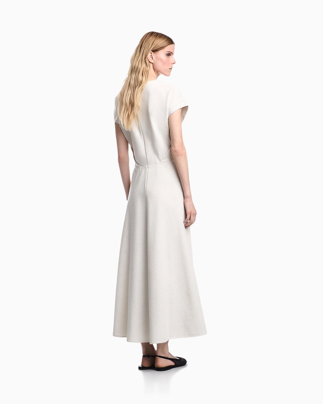 Emporio Armani White Sleeveless Long Dress