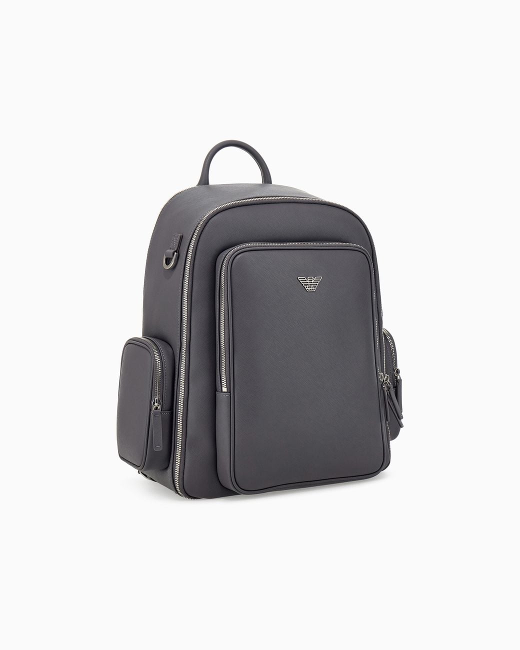 Emporio Armani Gray Backpack With A Metallic Logo And-Tone Zips for men