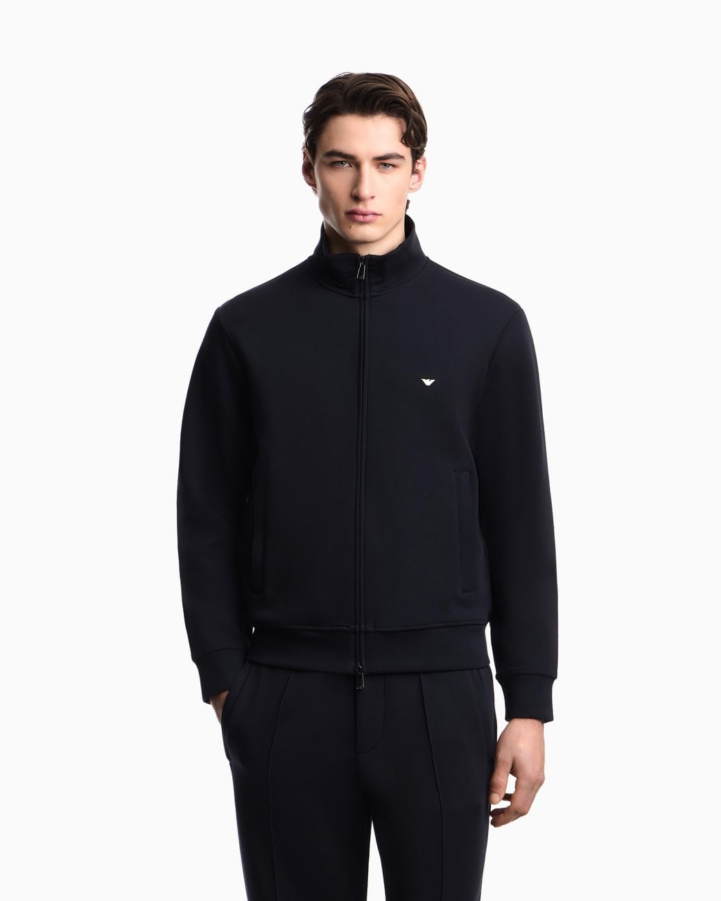 Emporio Armani Blue Full-Zip Sweatshirt for men