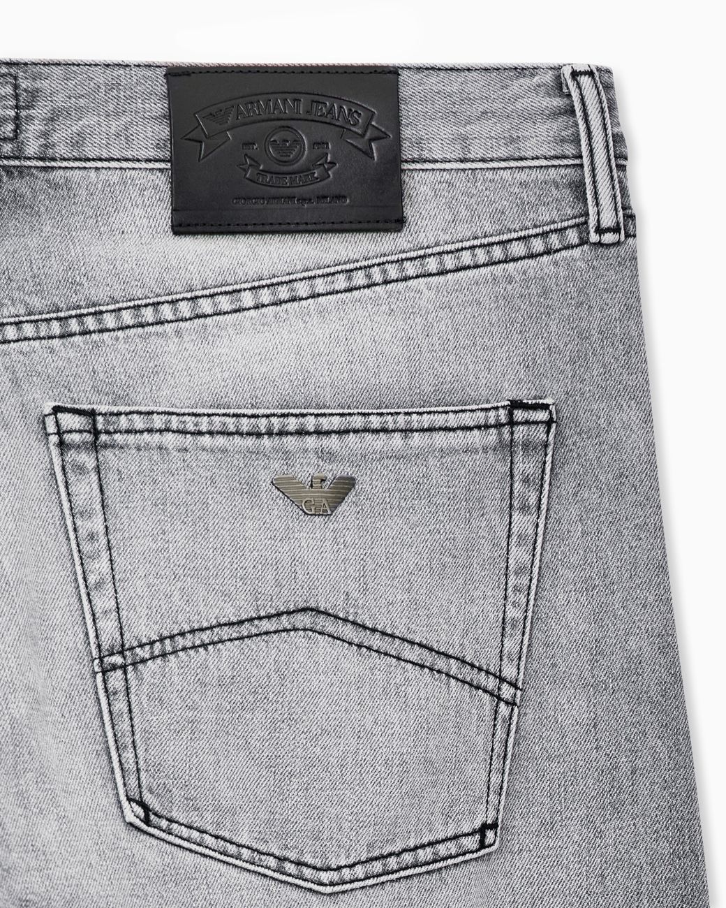 Emporio Armani Gray Five-Pocket Jeans for men