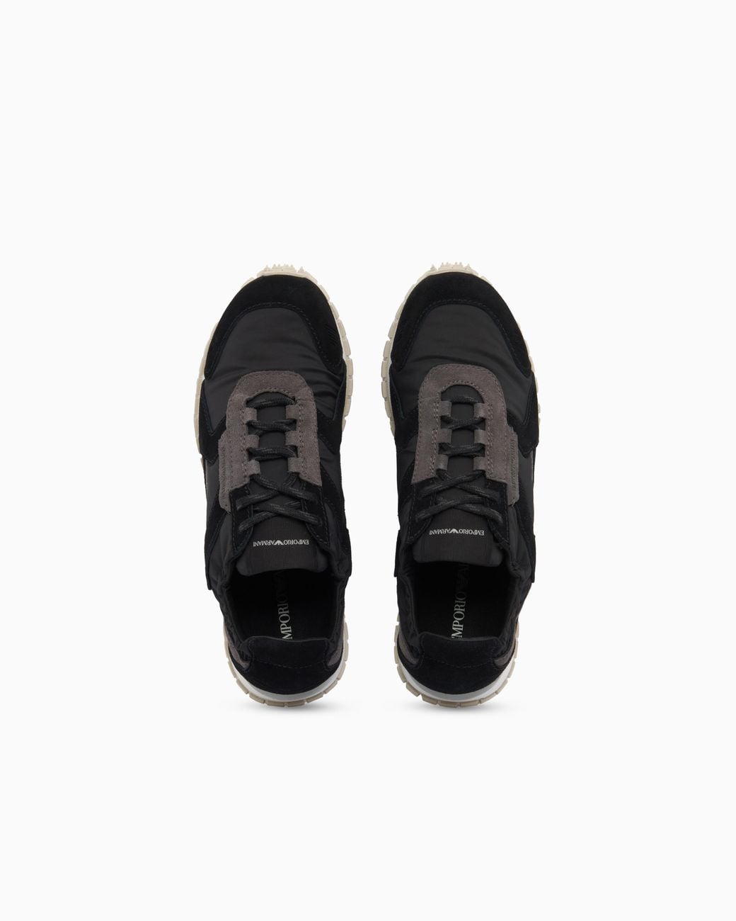 Emporio Armani Black Suede And Nylon Sneakers Hong Kong Capsule Collection for men