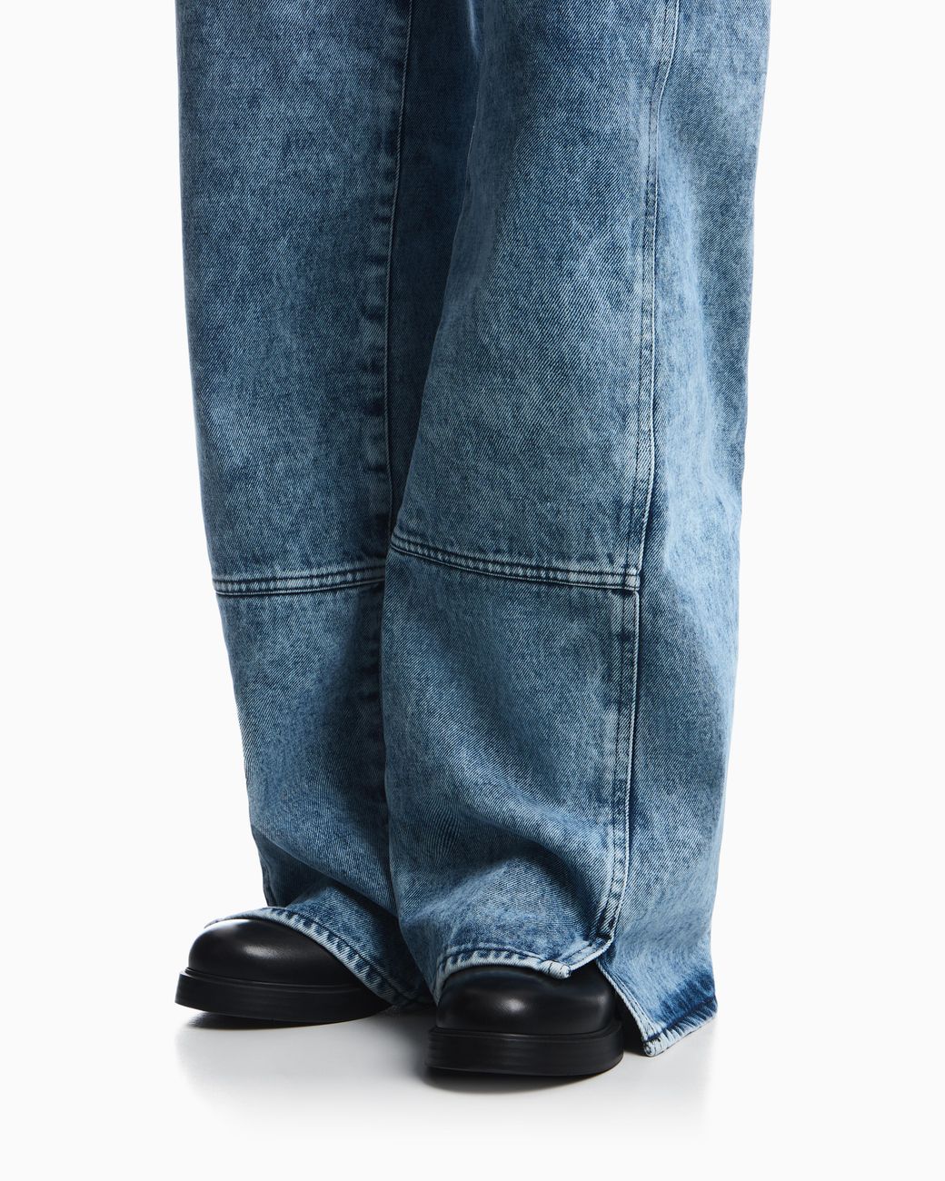 Emporio Armani Blue Relaxed Fit Five-Pocket Pants