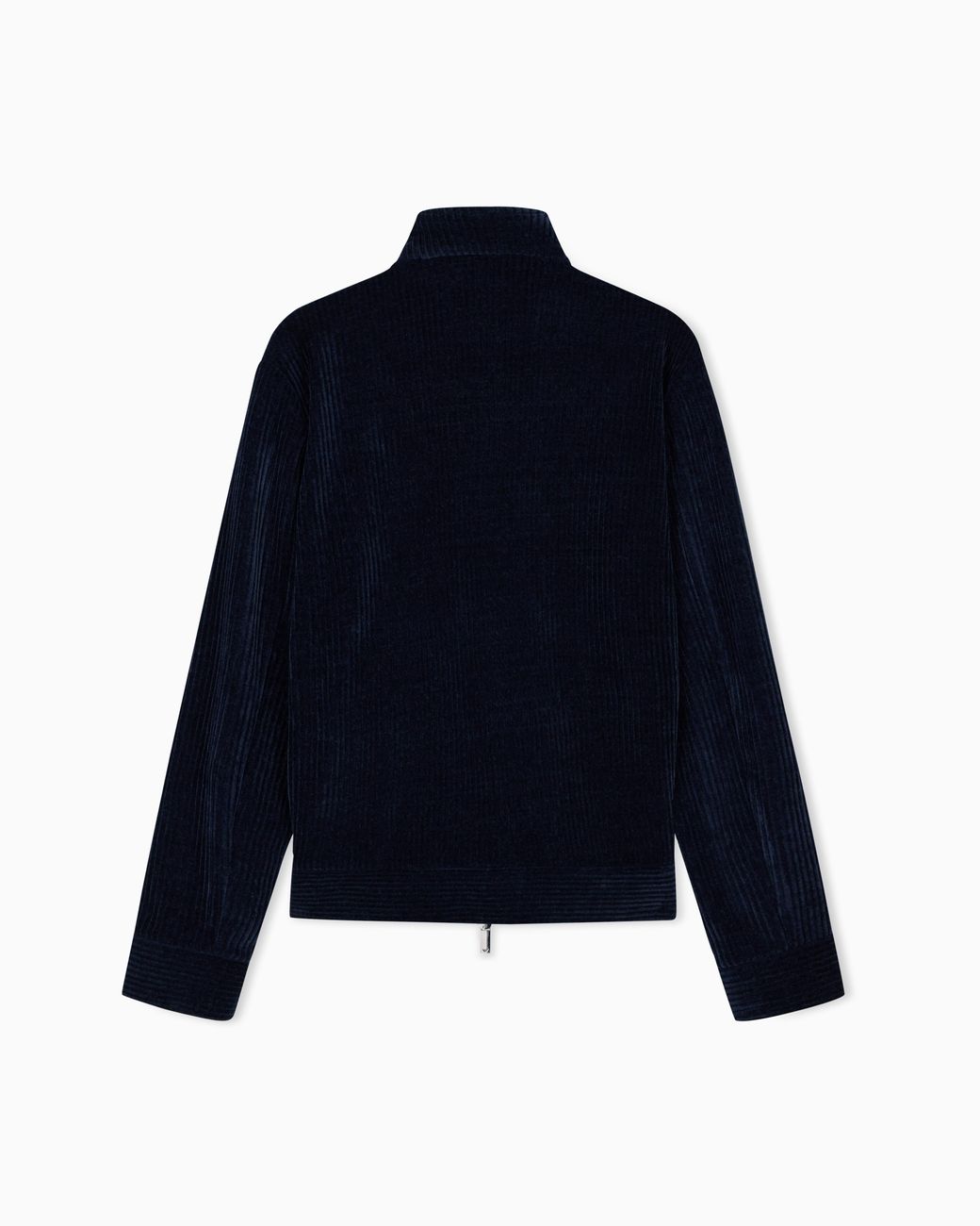 Emporio Armani Blue Signature Capsule Collection Ribbed Chenille Full-Zip Blouson for men