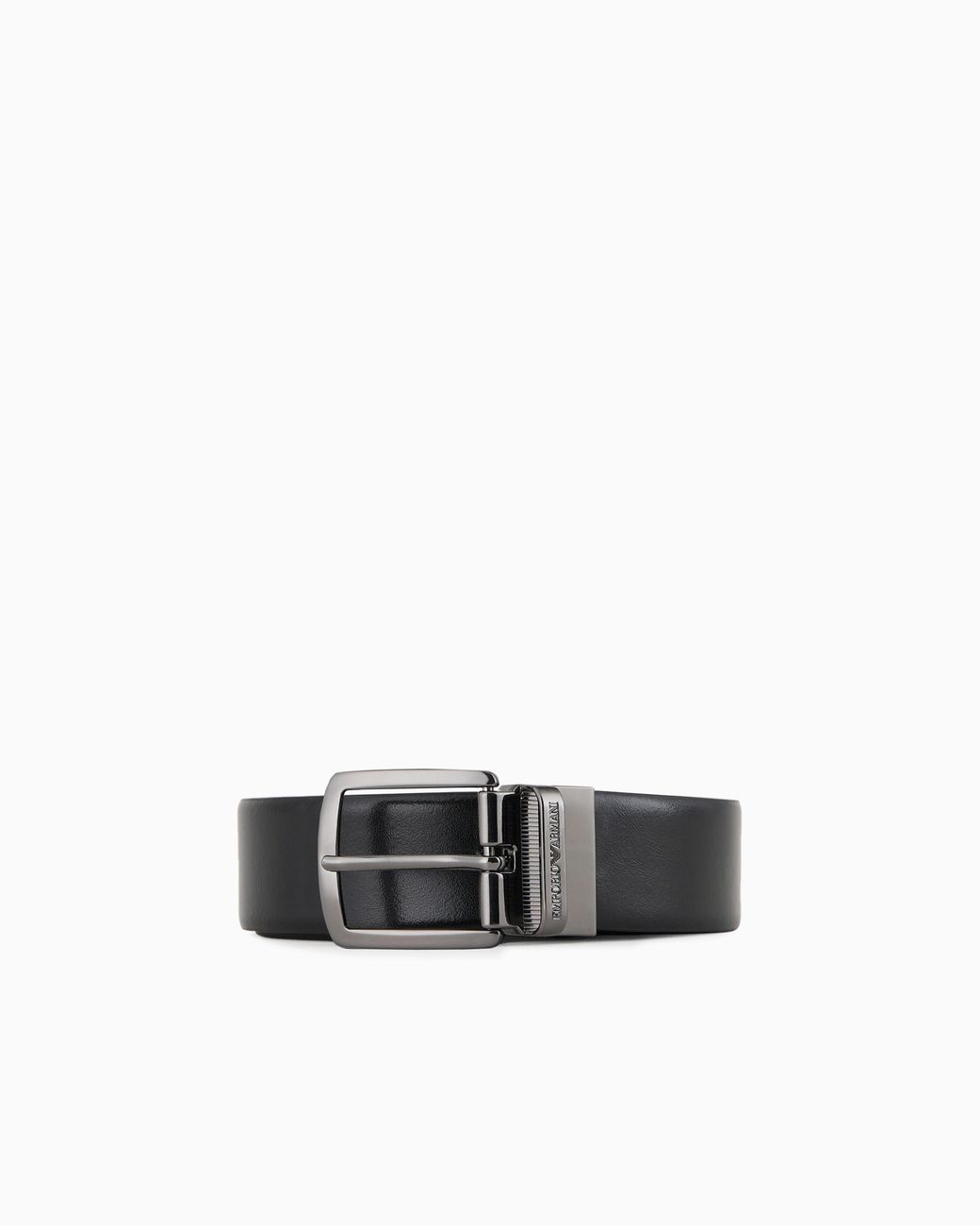 Emporio Armani White Reversible Leather Belt for men
