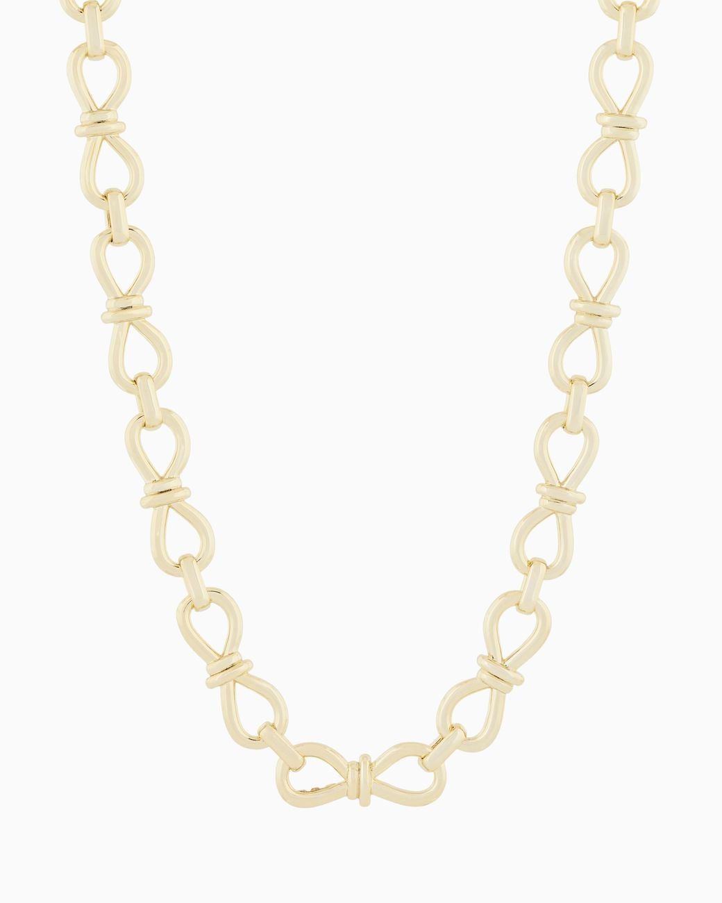 Emporio Armani White Ribbon Chain Necklace