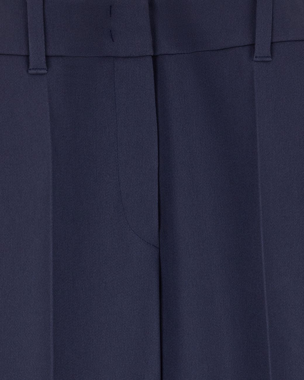 Emporio Armani Blue Cady Crêpe Trousers With Belt Loops And Rib