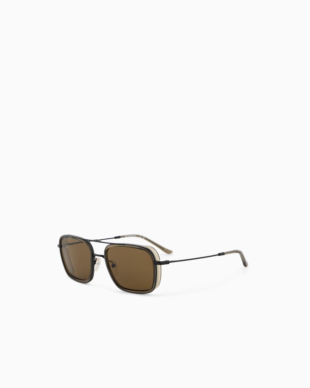 Emporio Armani Gray Square-Shape Sunglasses for men