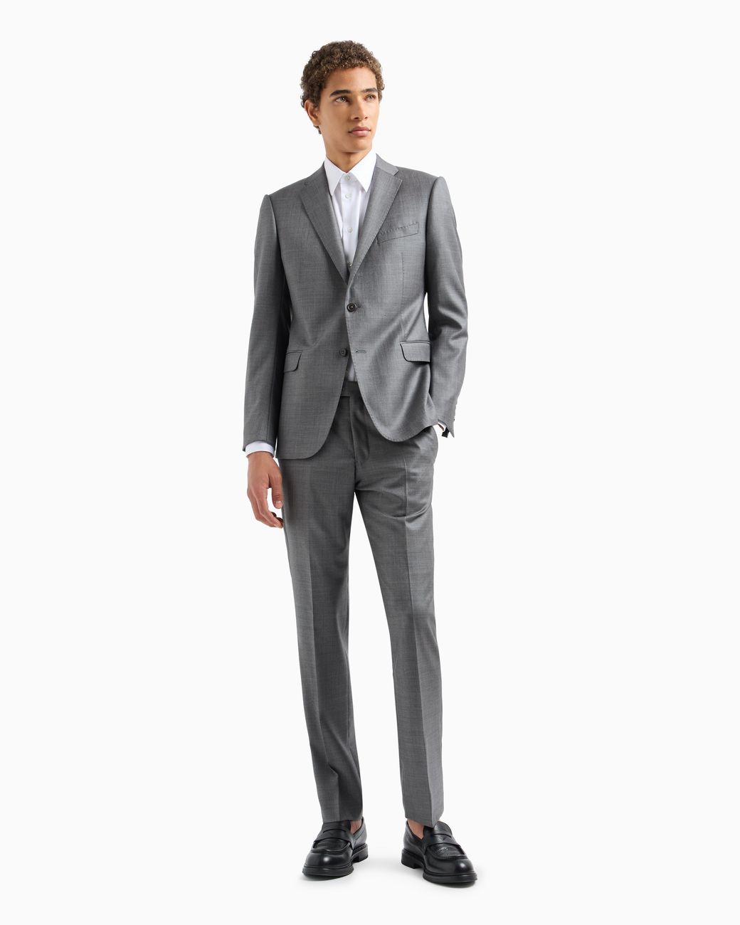 Emporio Armani Gray Single Breasted Suit for men
