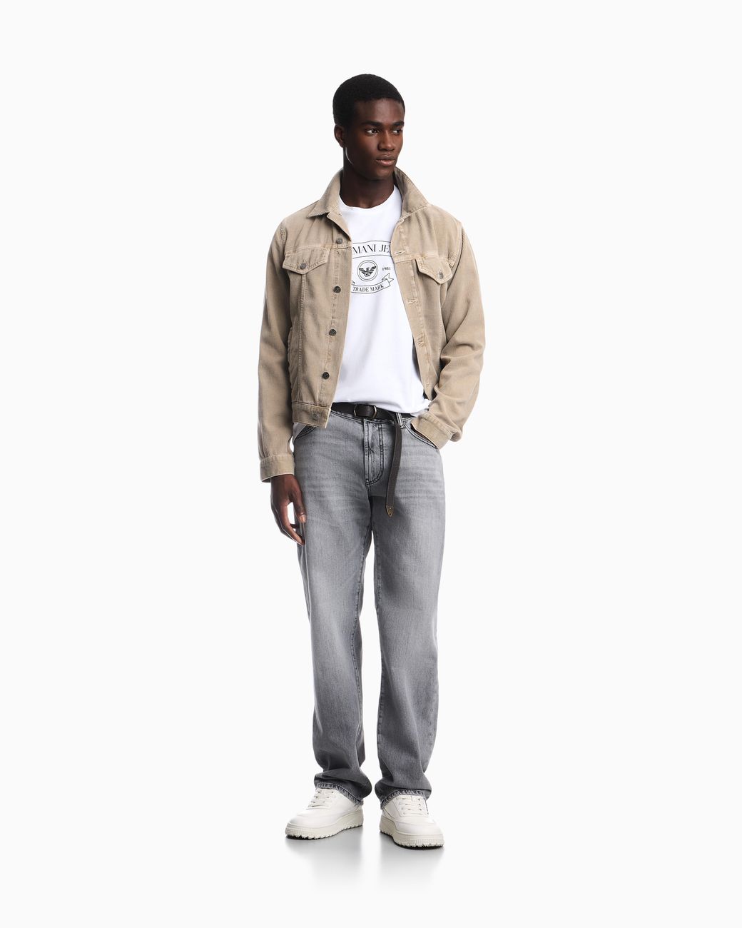 Emporio Armani Gray Five-Pocket Jeans for men