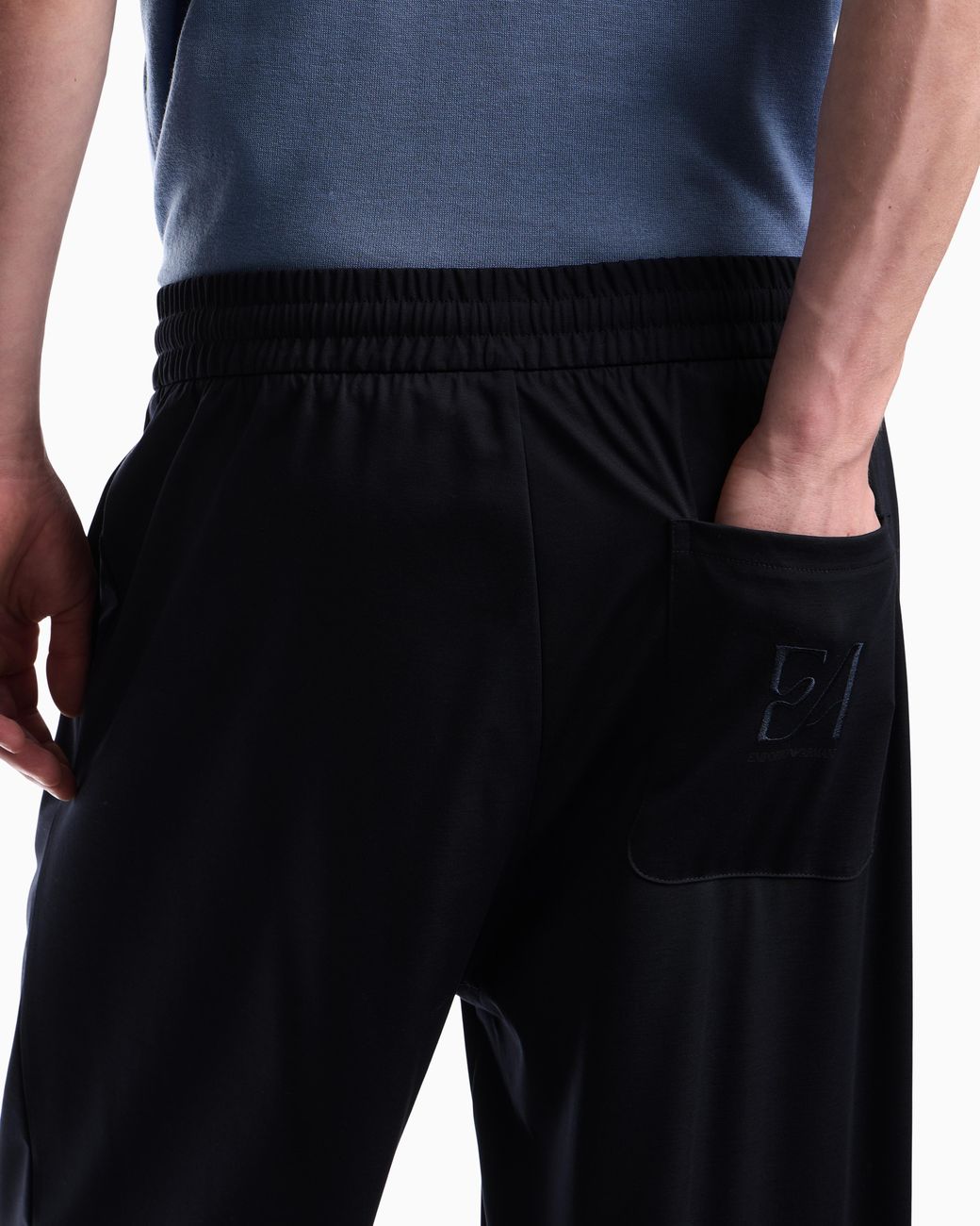 Emporio Armani Blue Trousers With Regular Fit for men