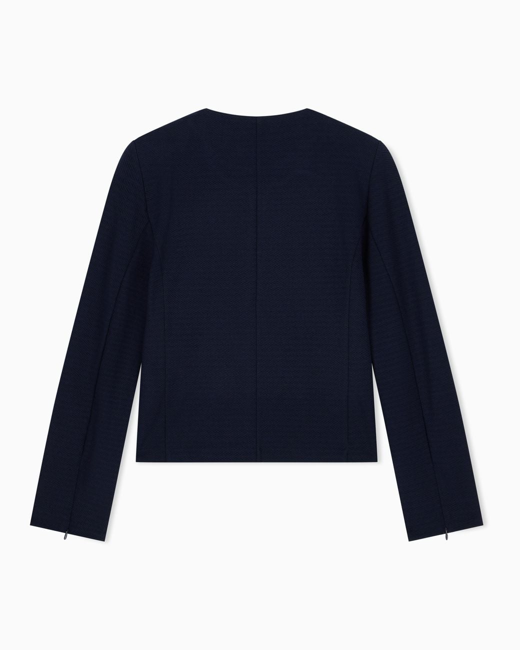 Emporio Armani Blue Slim-Fit Round-Neck Blazer