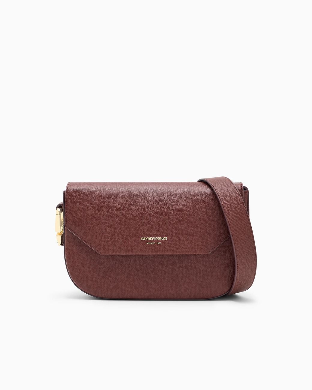 Emporio Armani Purple 1981 Leather Shoulder Bag